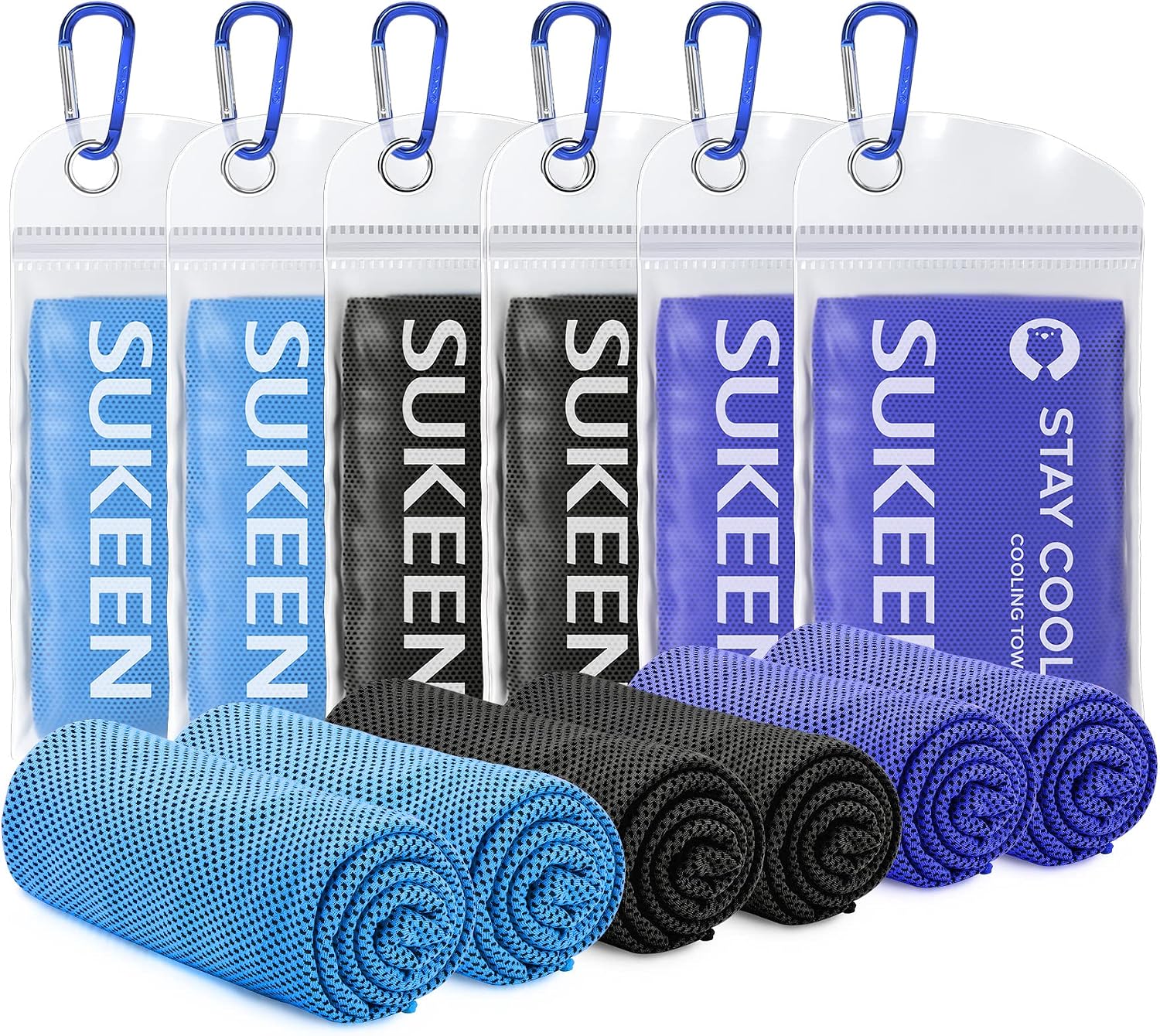 Sukeen Kuehlendes Handtuch, 2er Set Kuehlhandtuch Cool Towel, Gym Handtuch, Eishan