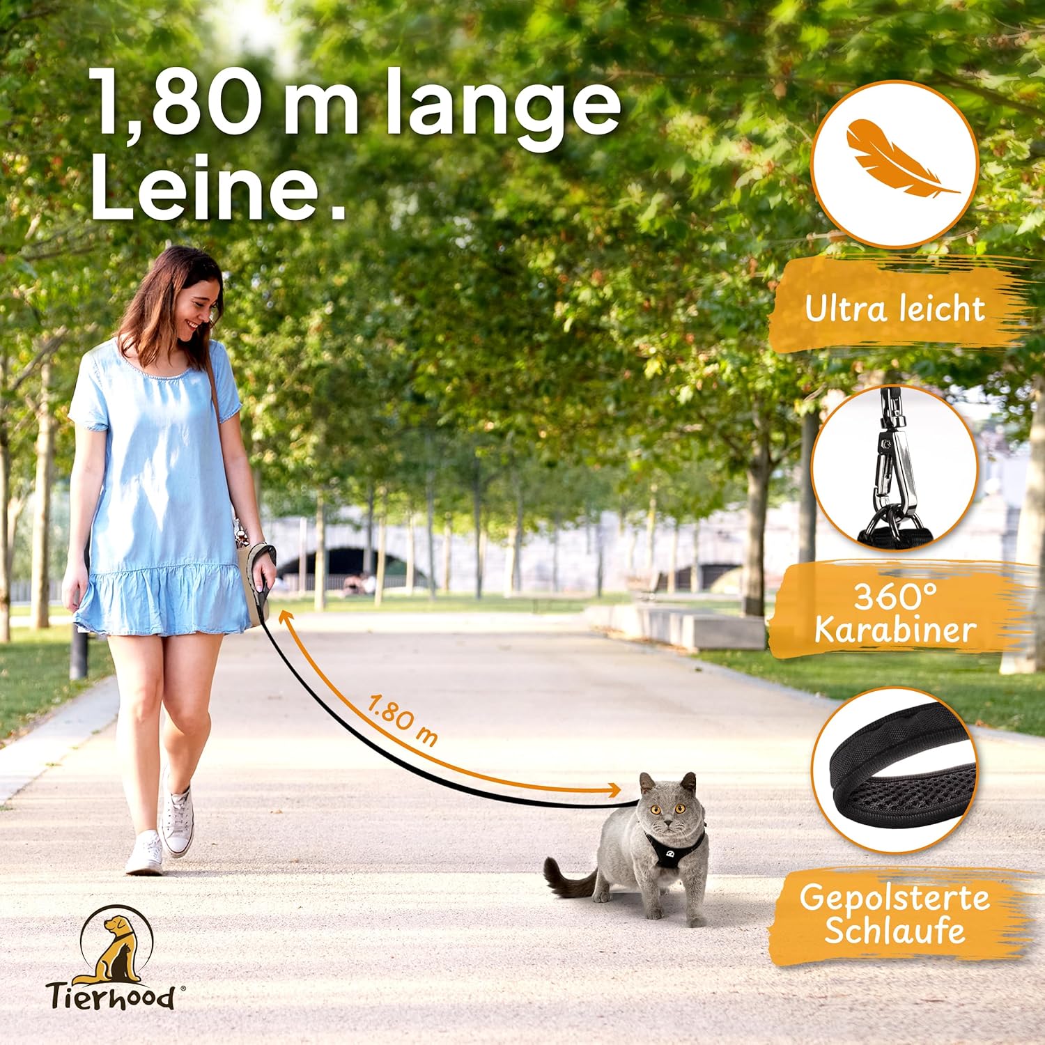 Katzengeschirr mit Leine Schwarz Groesse S verstellbar weich robust fuer Kitten