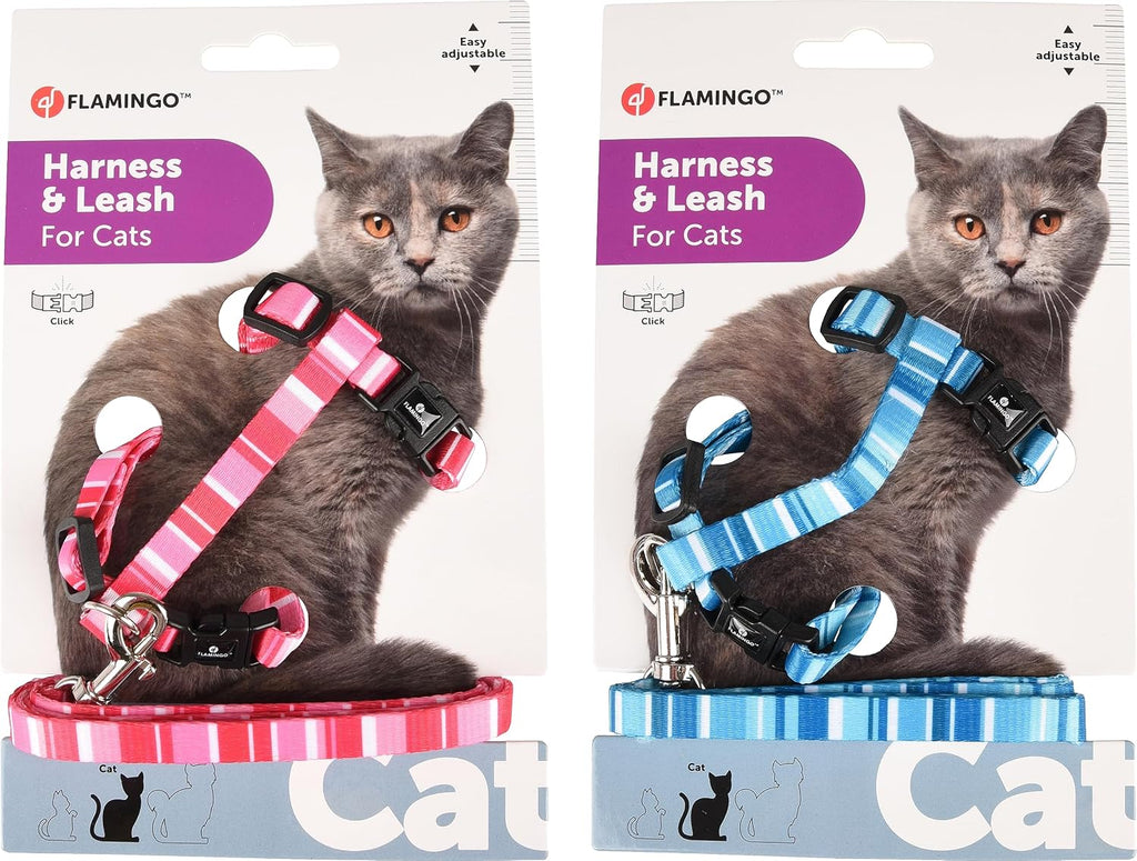 Alfry Katzengeschirr verstellbar mit 100 cm Leine, stilvolles Design