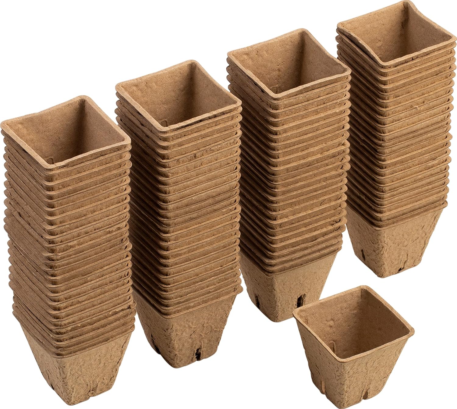 96 Bio Anzuchttoepfe 6x6 cm Pflanztoepfe Set 4cm-8cm biologisch abbaubar