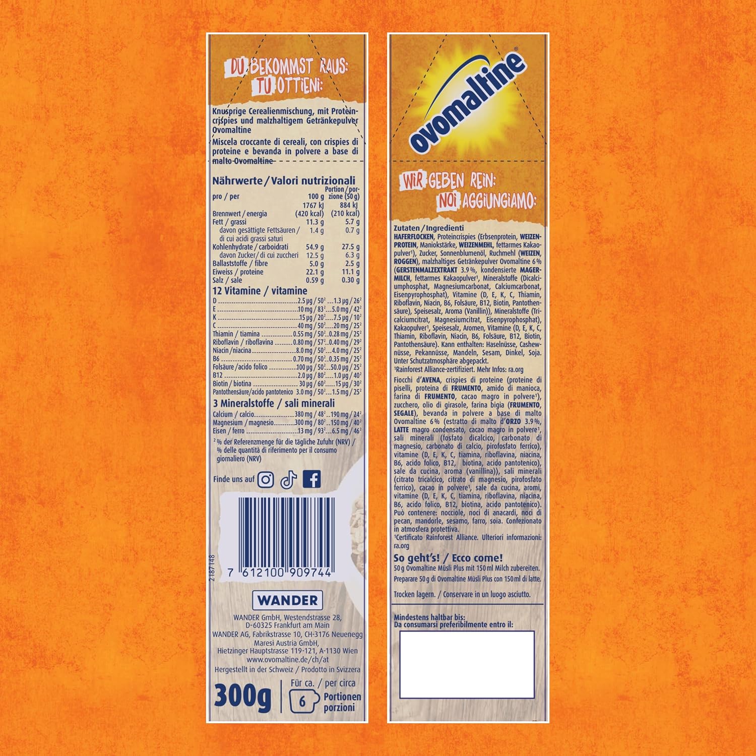 Ovomaltine Crunchy Protein Muesli Cerealien