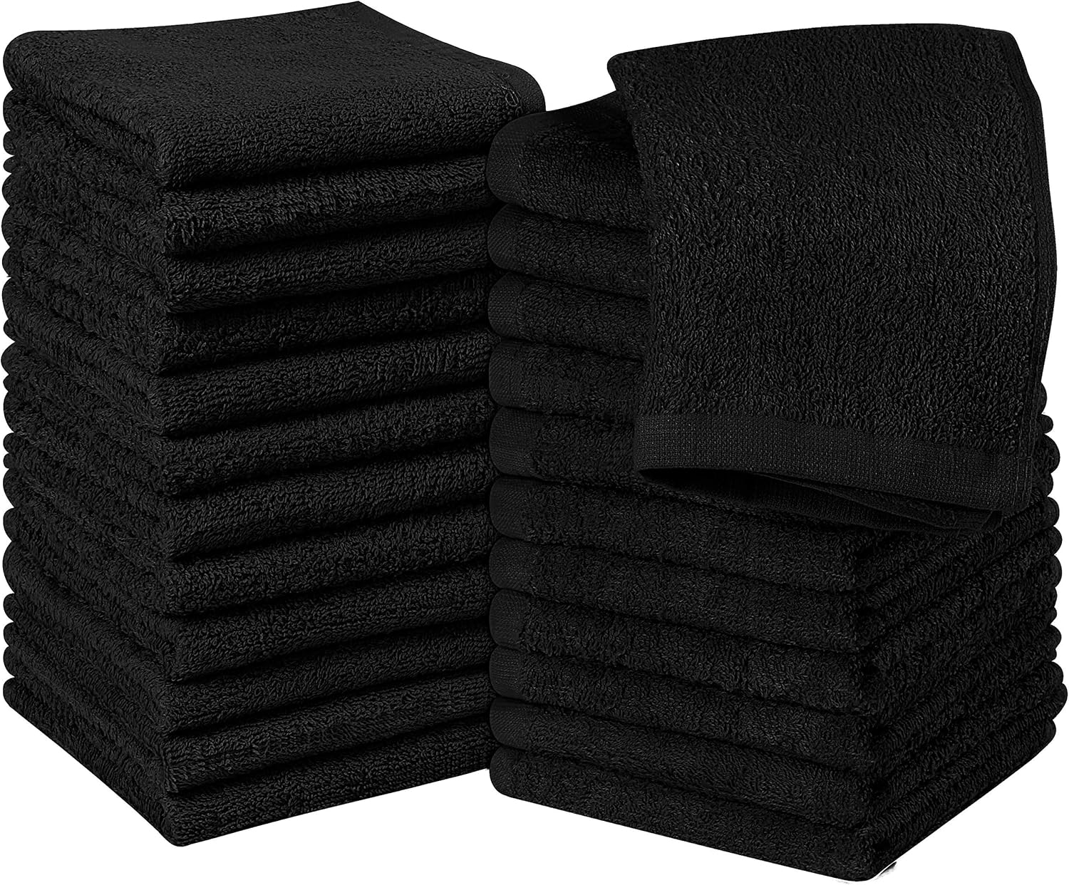 Utopia Towels 24er Seiftuecher 30x30 cm 100% Baumwolle Weiss mit Schlaufe