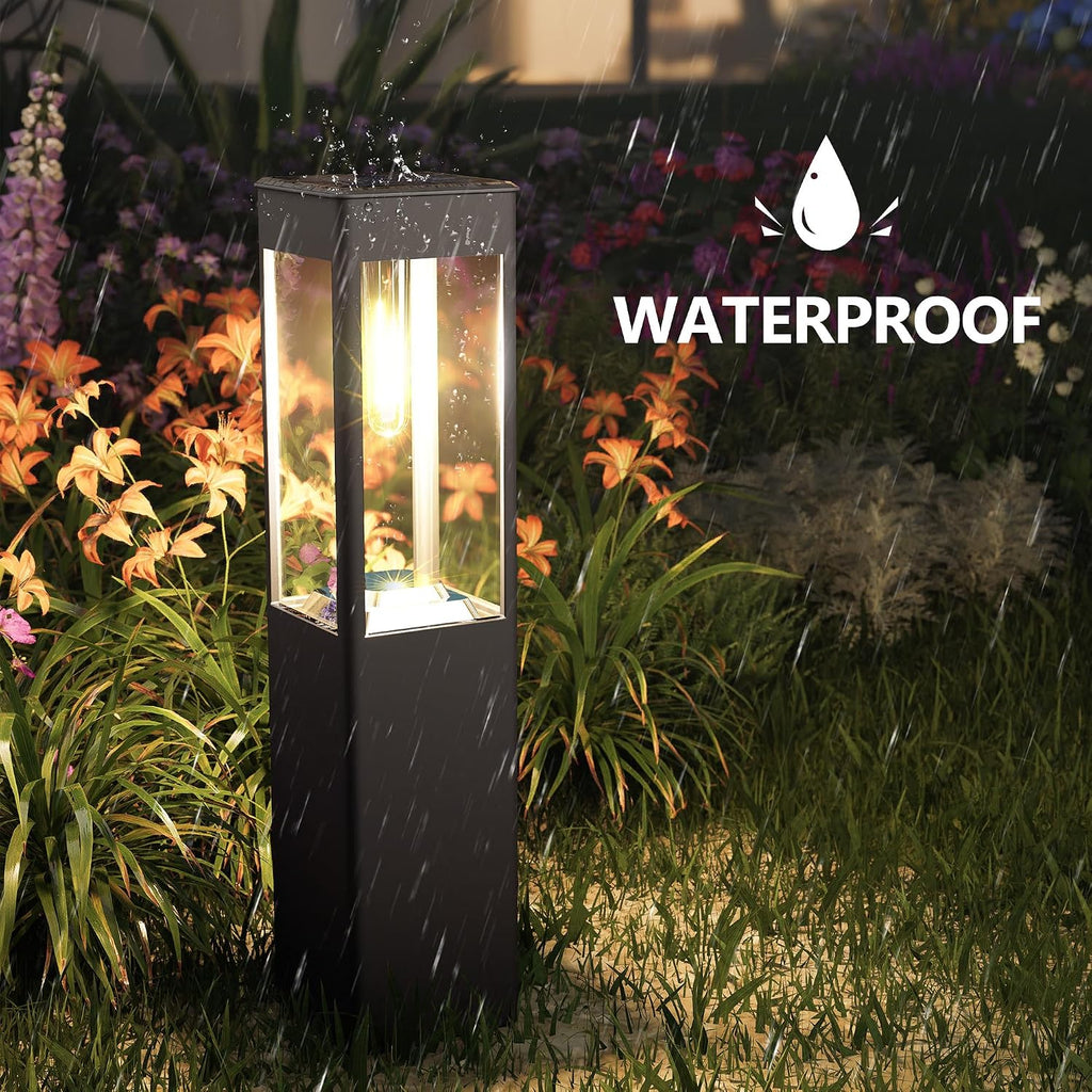 Joomer Solar-Wegeleuchten 4er Set LED warmweiss quadratisch wetterfest