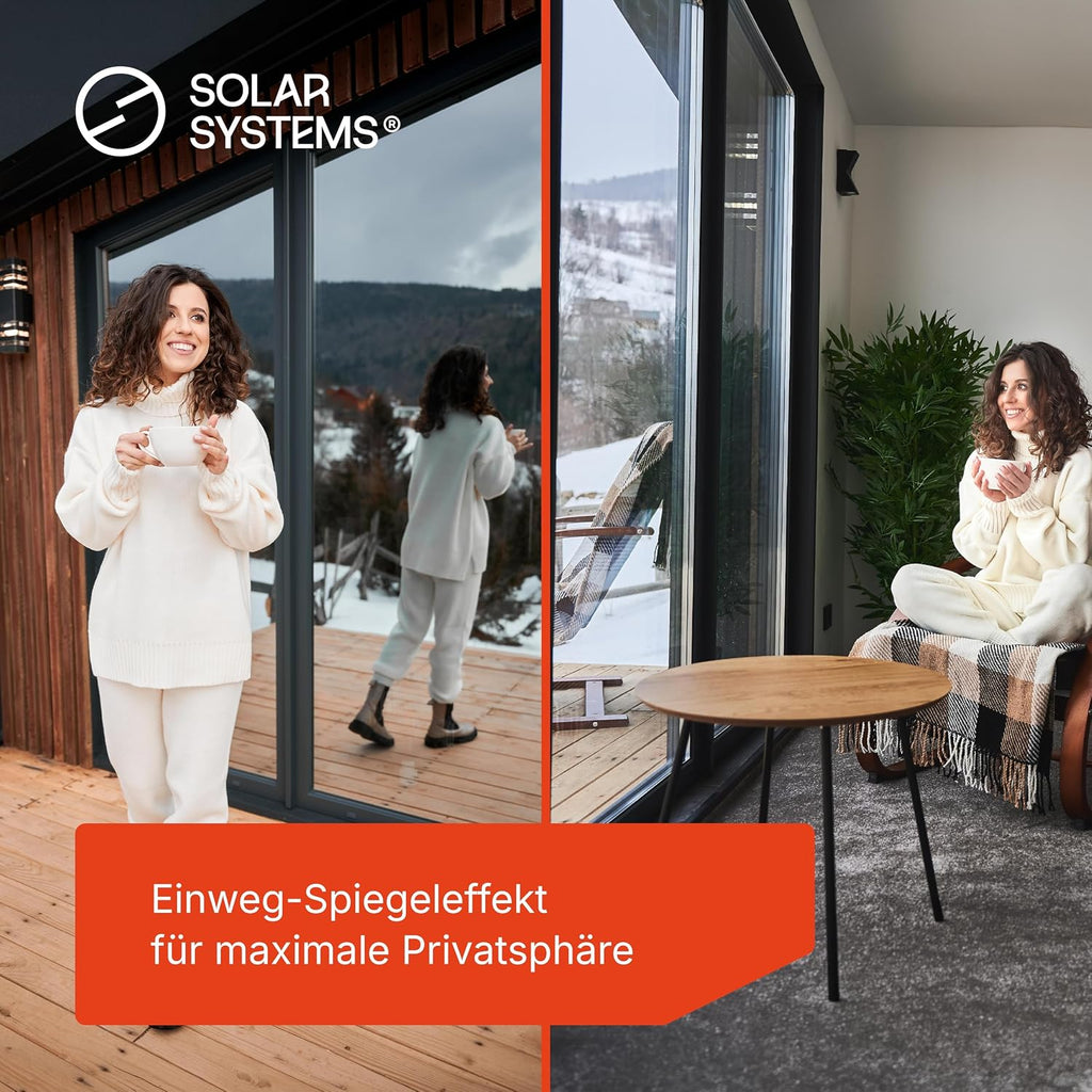 SOLAR SYSTEMS Sonnenschutzfolie Fenster aussen 50x100 cm UV-Schutz Sichtschutz