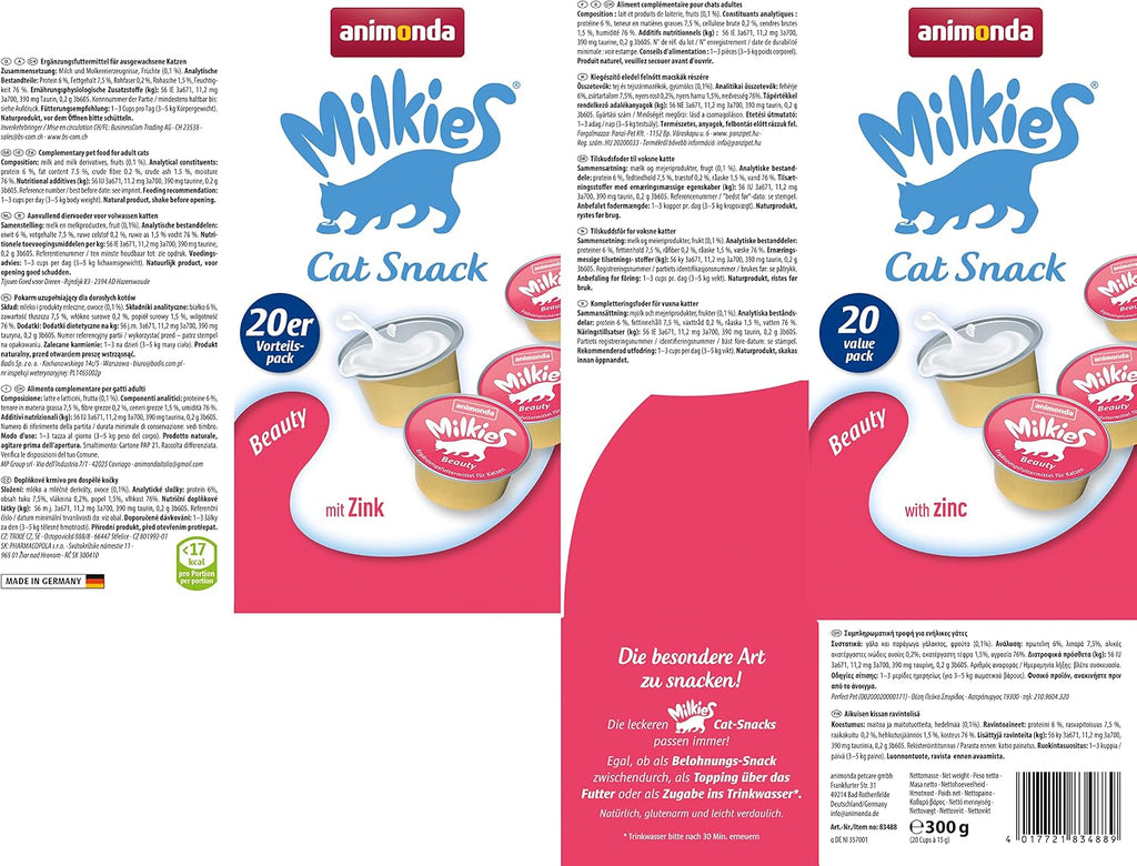 animonda Milkies Katzensnack Cups Selection Mixpack 20 x