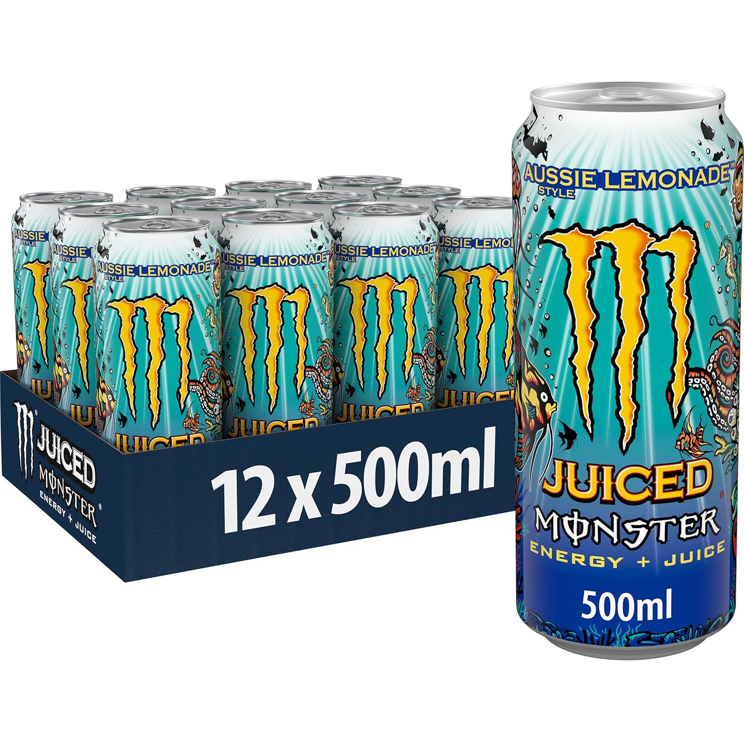Monster Energy Aussie Style Lemonade 12x500ml Full Sugar