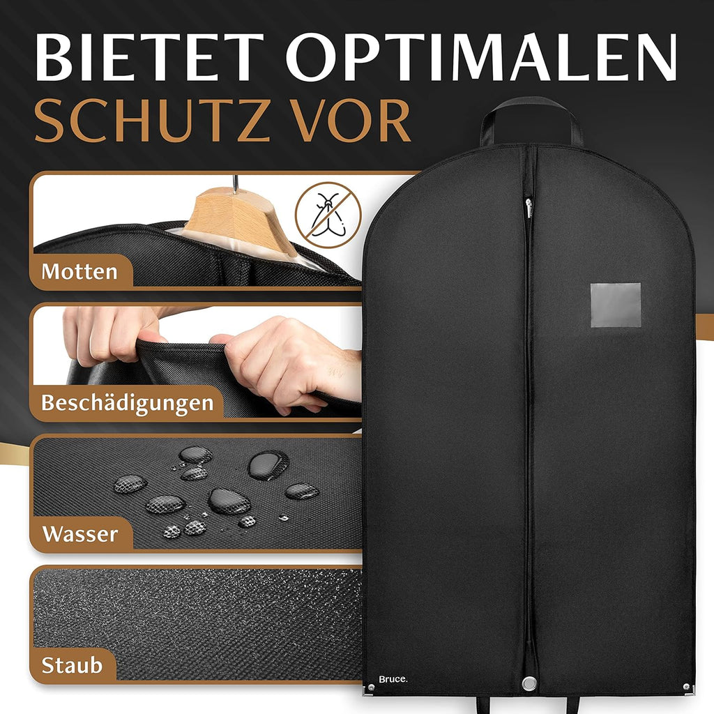 Bruce 2X Kleidersack Kurz 120x60 cm mit 1x Schuhbeutel Kleiderschutz