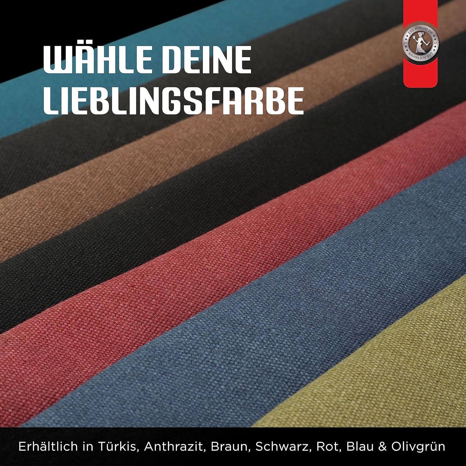 Ess-Nische Kochschuerze Denim unisex extra lang Grillschuerze mit Taschen