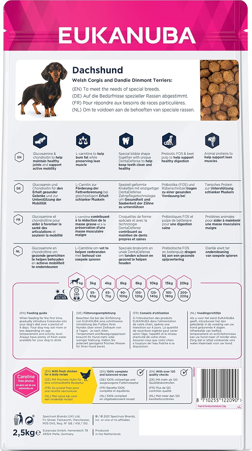 Eukanuba Breed Specific Dackel Trockenfutter - optimal auf die Rasse abgestimmte
