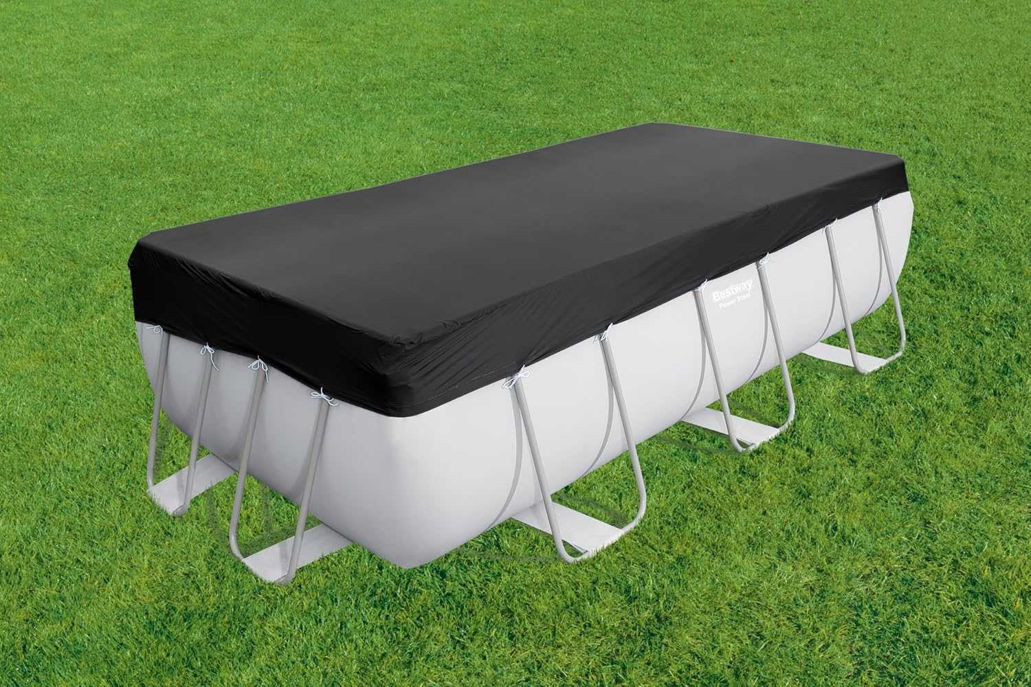Bestway PVC Abdeckplane eckig 396 x 185 cm schwarz