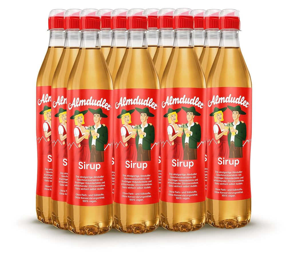 Almdudler Alpenkraeuter Sirup Flasche - Getraenkesirup