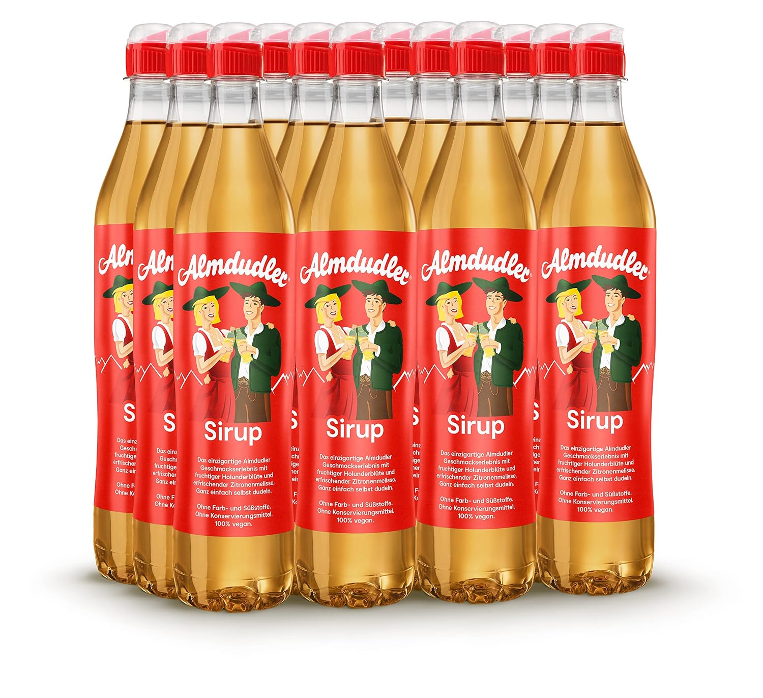 Almdudler Alpenkraeuter Sirup Flasche - Getraenkesirup