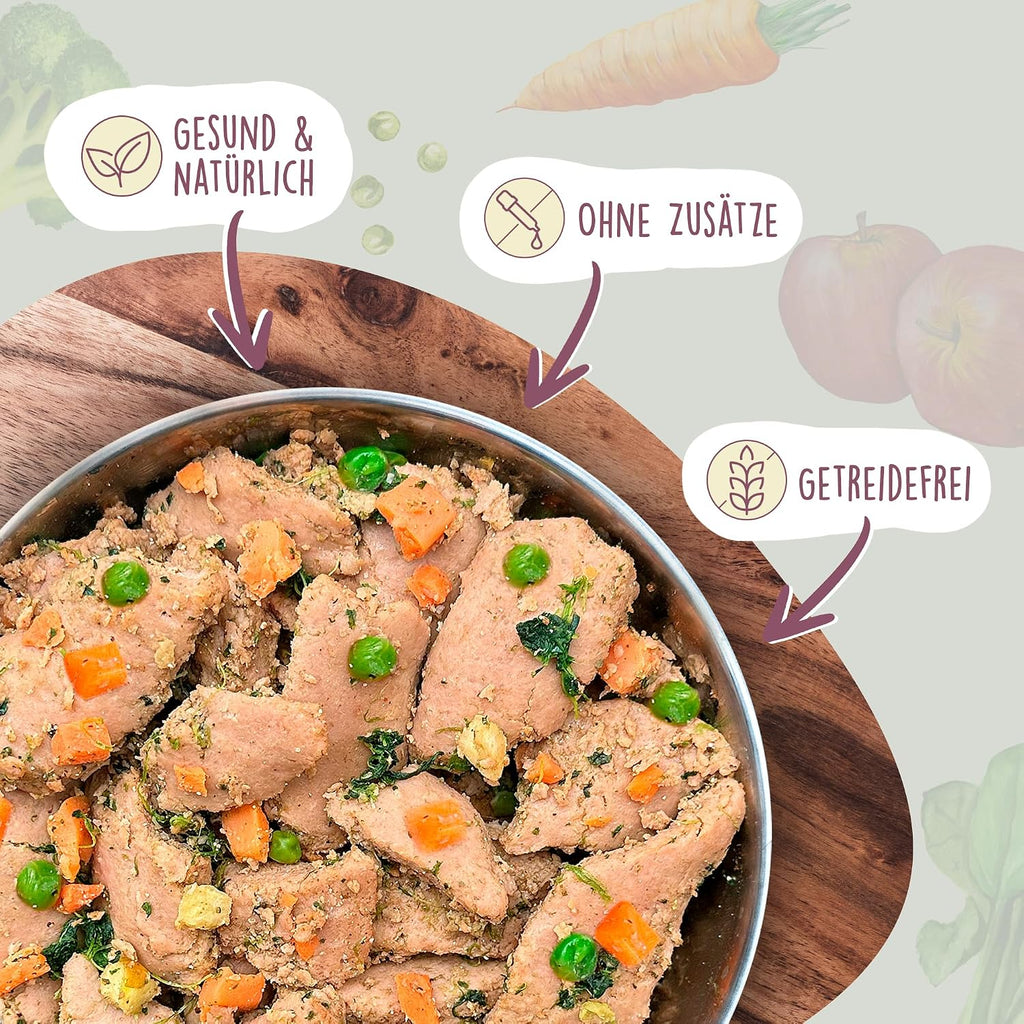 Fidelis Hundefutter nass Lachs & Suesskartoffel 6x400g Glas verschiedene Sorten