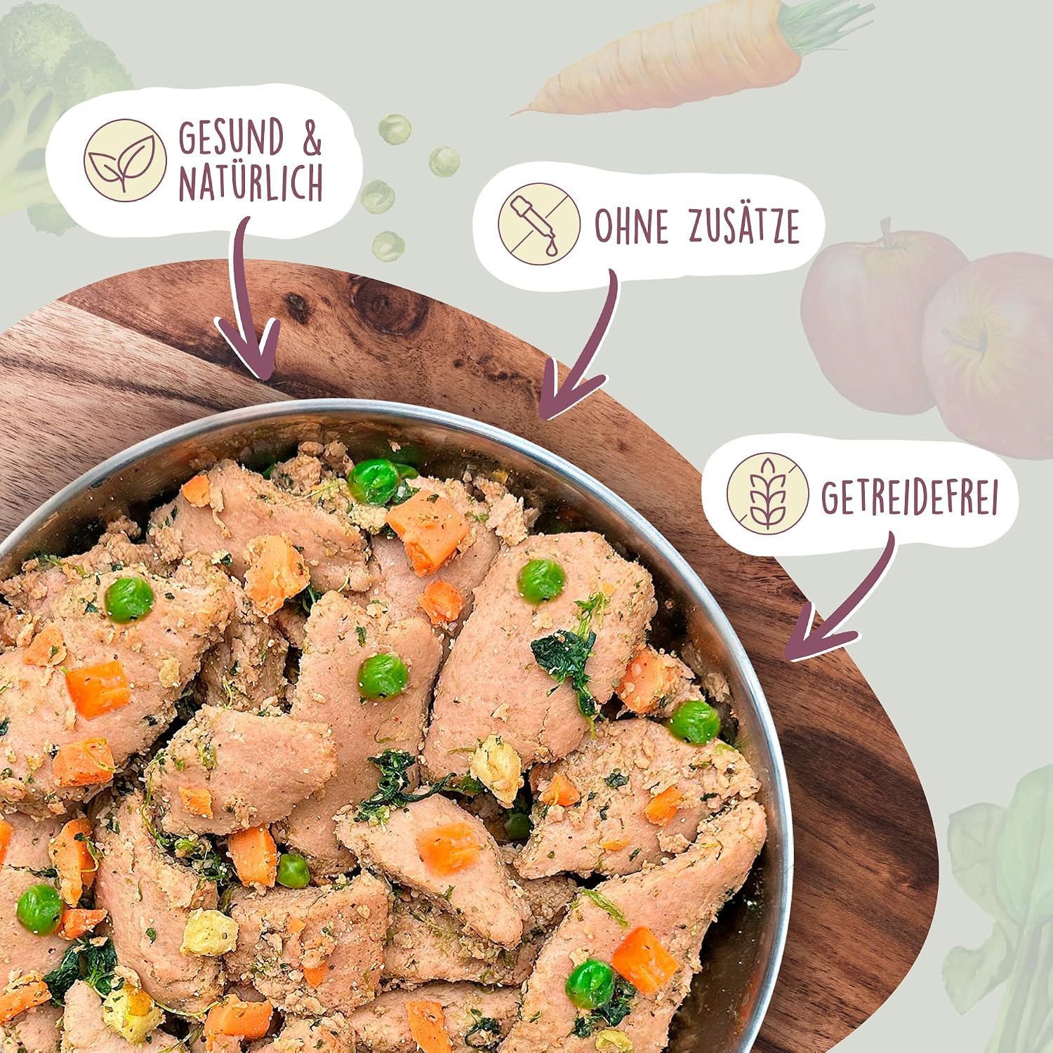 Fidelis Hundefutter nass Lachs & Suesskartoffel 6x400g Glas verschiedene Sorten