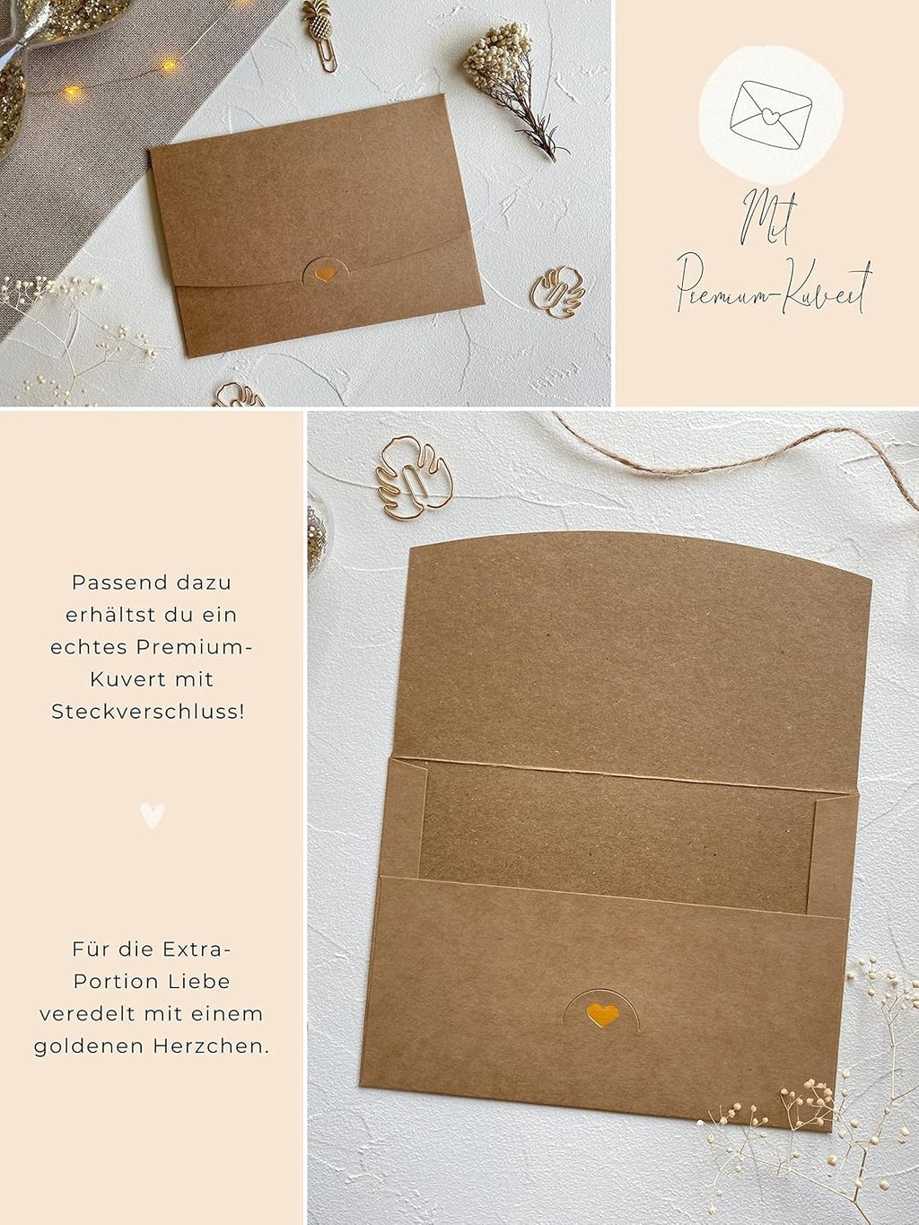Joli Coon Valentinstag Karte fuer Ihn mit Kuvert Gutschein-Design
