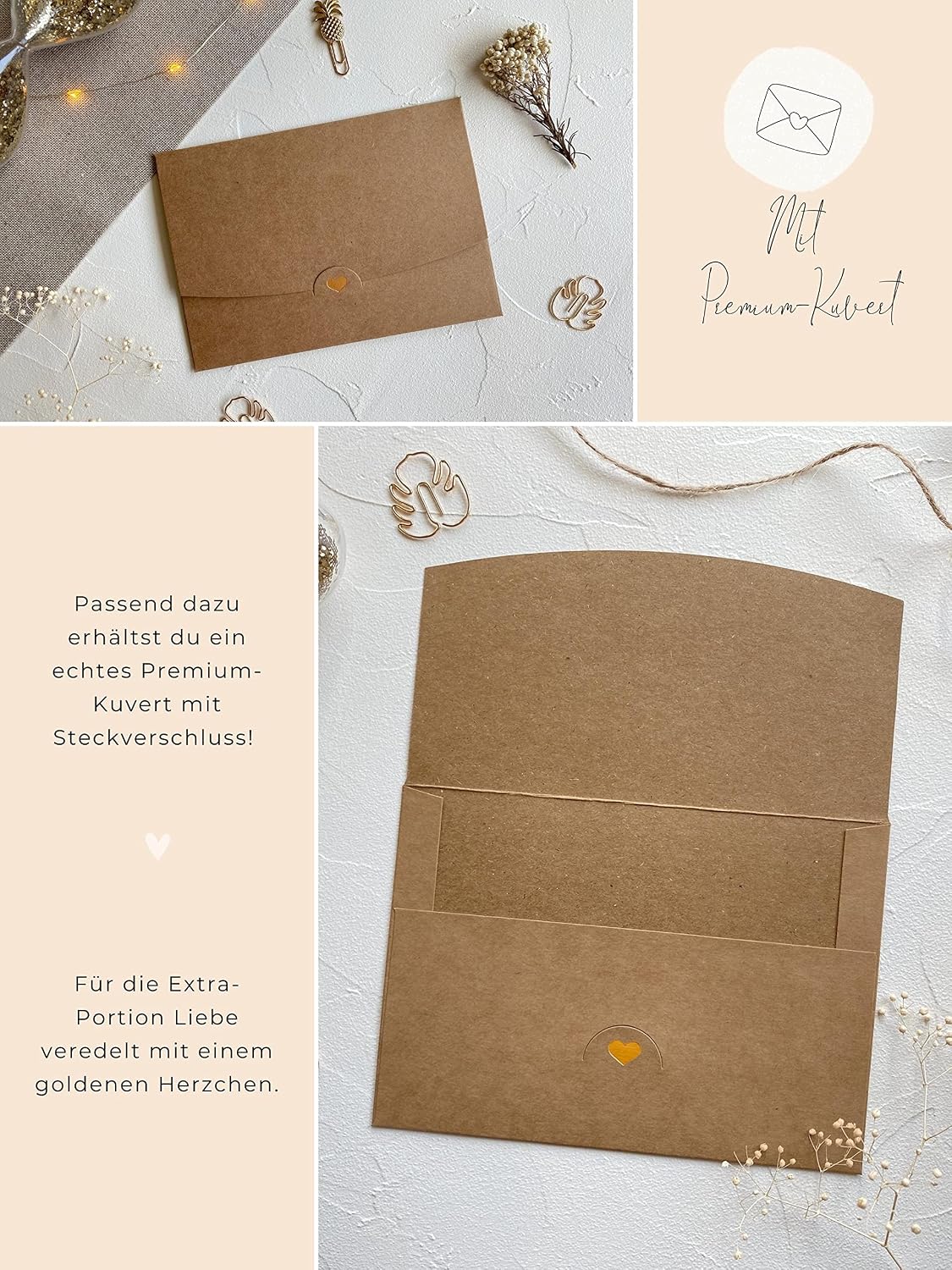 Joli Coon Valentinstag Karte fuer Ihn mit Kuvert Gutschein-Design