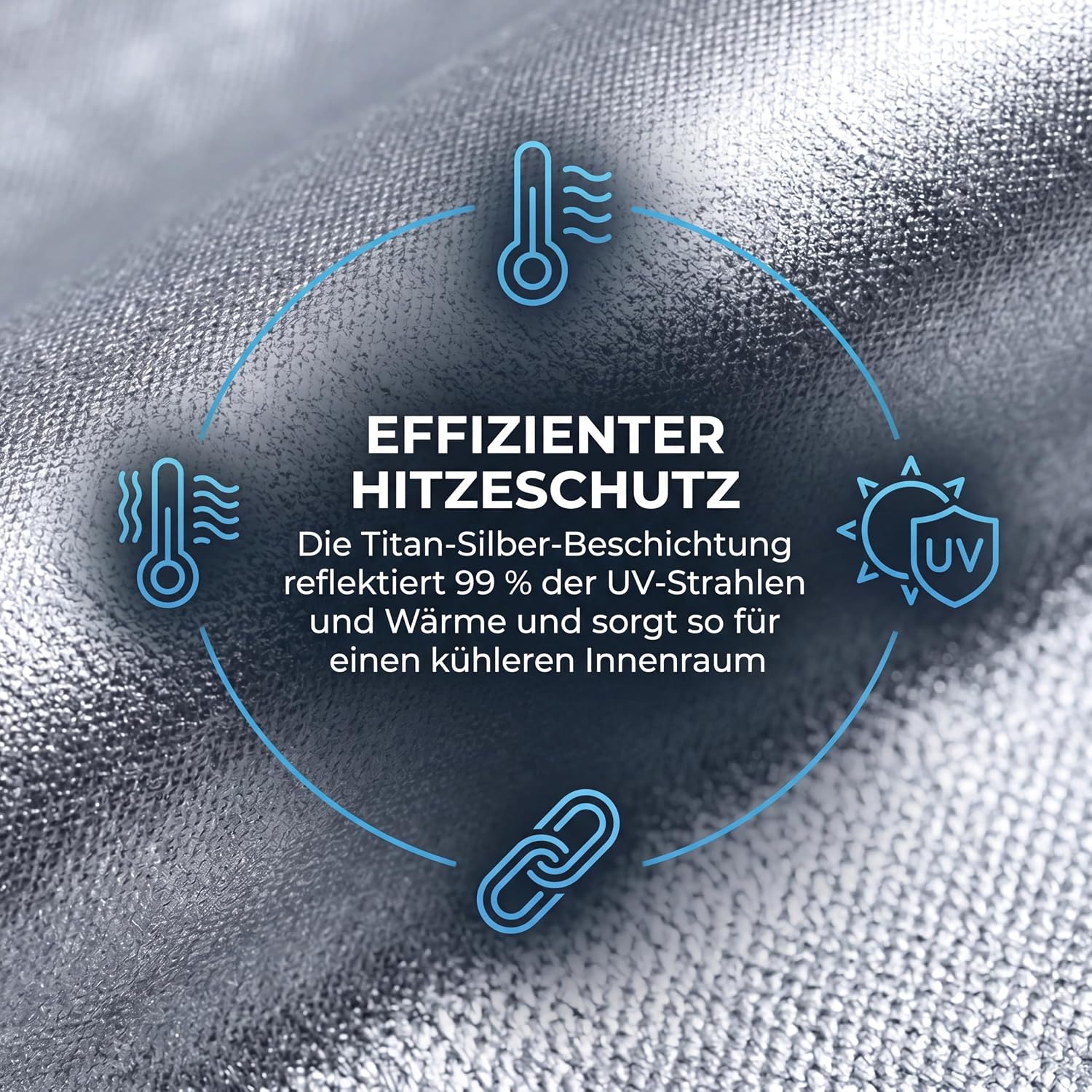 Sonnenschutz Frontscheibe 150x80 cm faltbar UV-Schutz fuer Auto