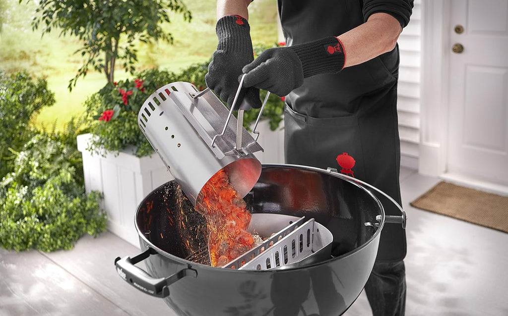 Weber Rapidfire Anzuendkamin gross 32 cm Hoehe fuer Holzkohlegrills Ø ab 47 cm