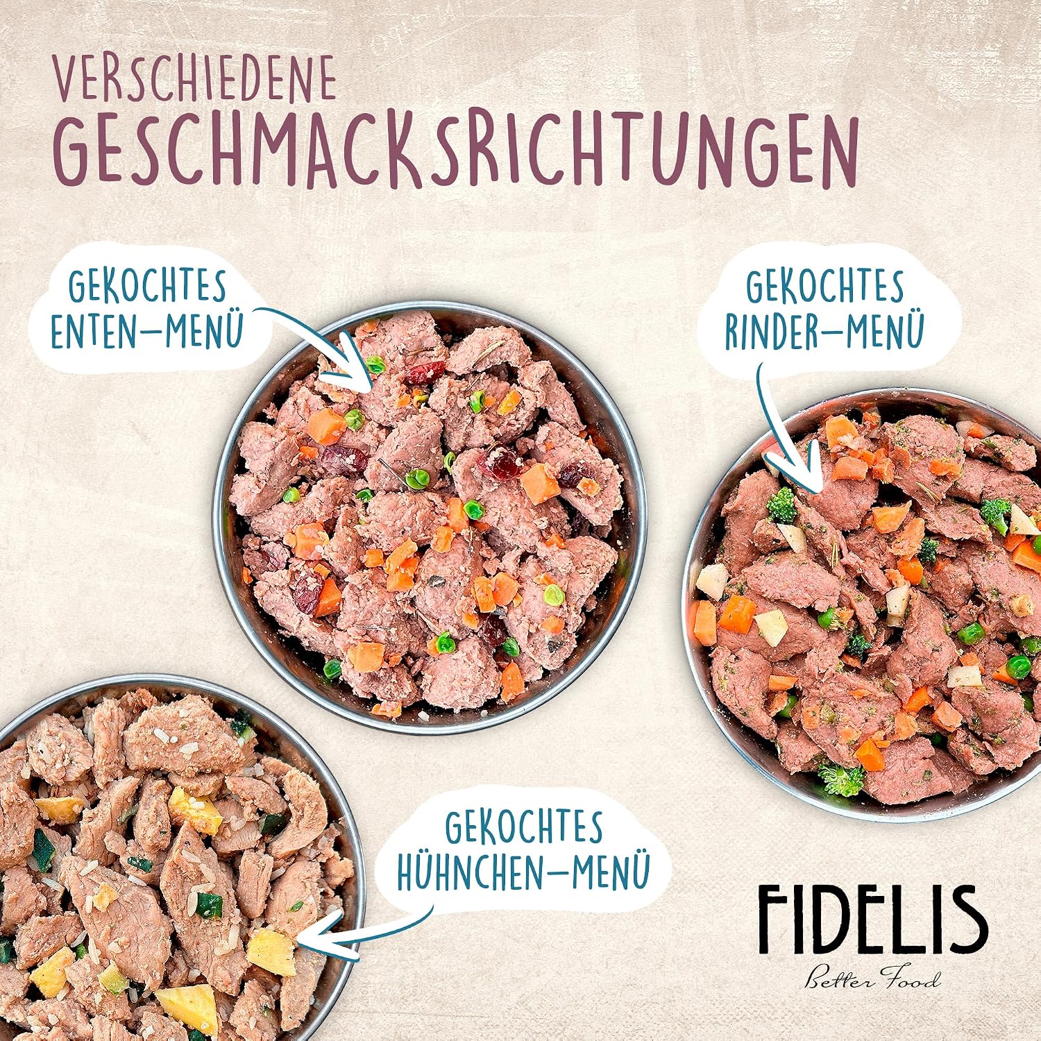 Fidelis Hundefutter nass Lachs & Suesskartoffel 6x400g Glas verschiedene Sorten
