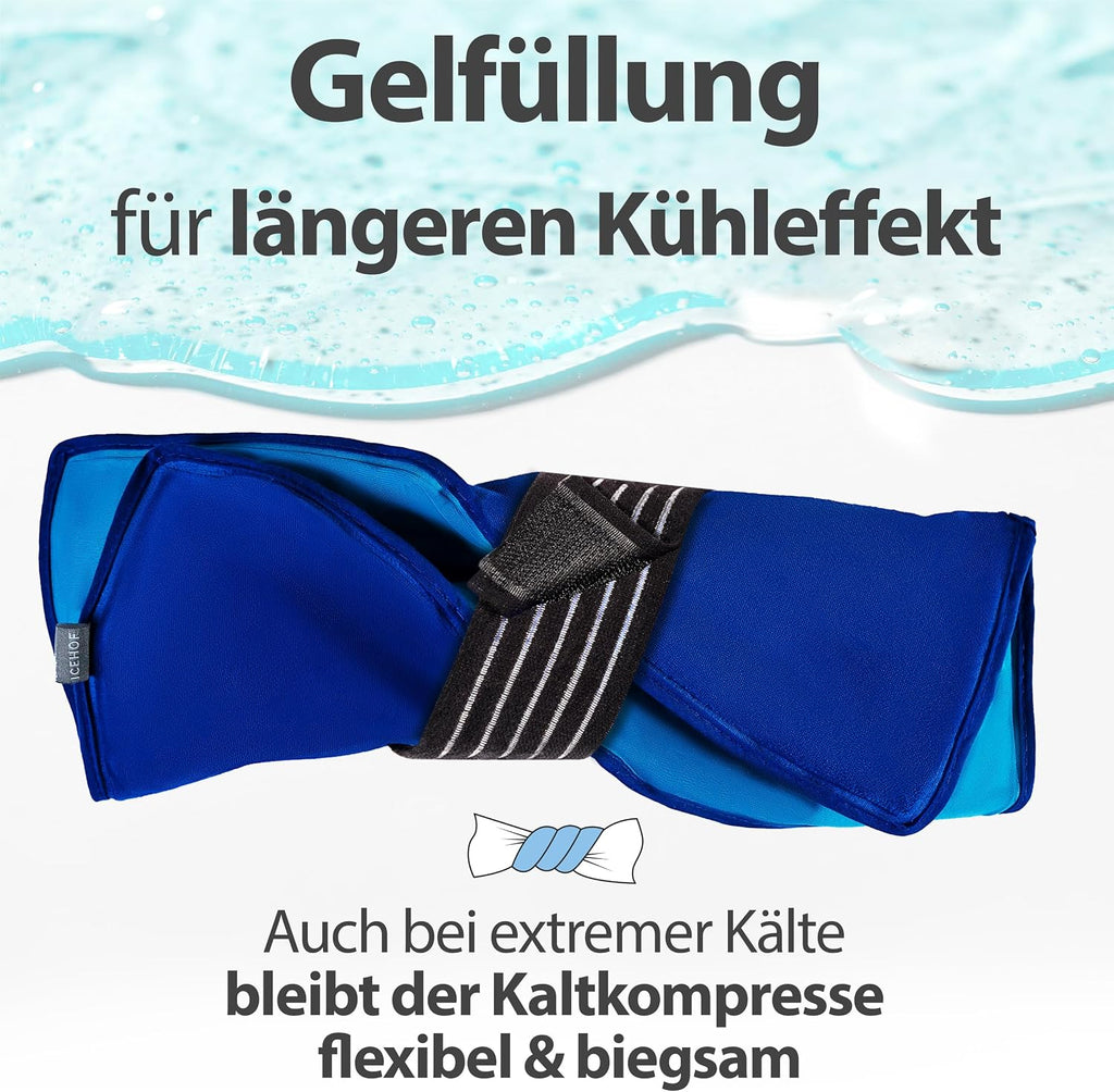 ICEHOF Kuehlkissen Gel XXL 38x28 cm wiederverwendbar Kuehlpack Kuehlkompresse