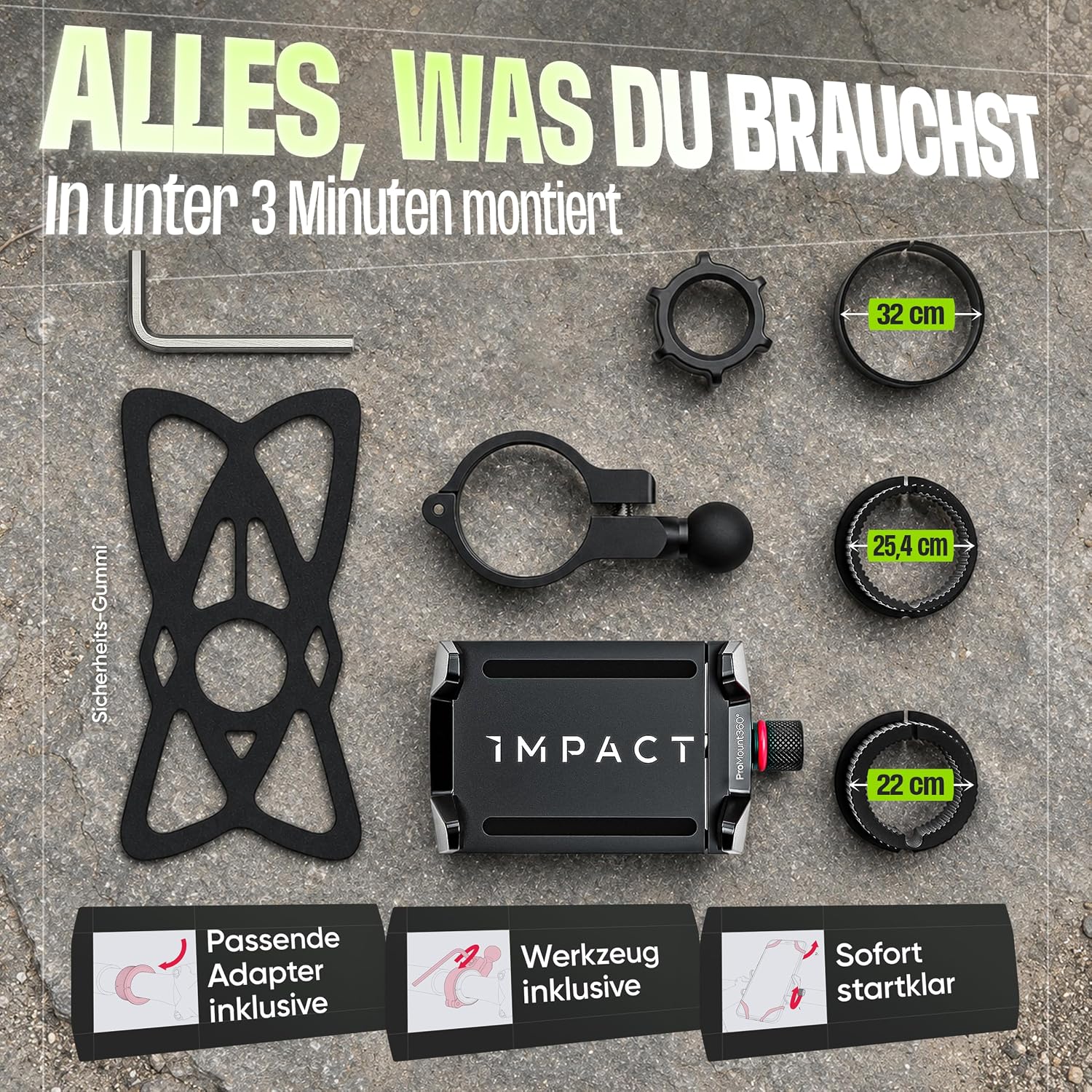 Universal Fahrrad Lenkerhalterung 360° Smartphone Halterung