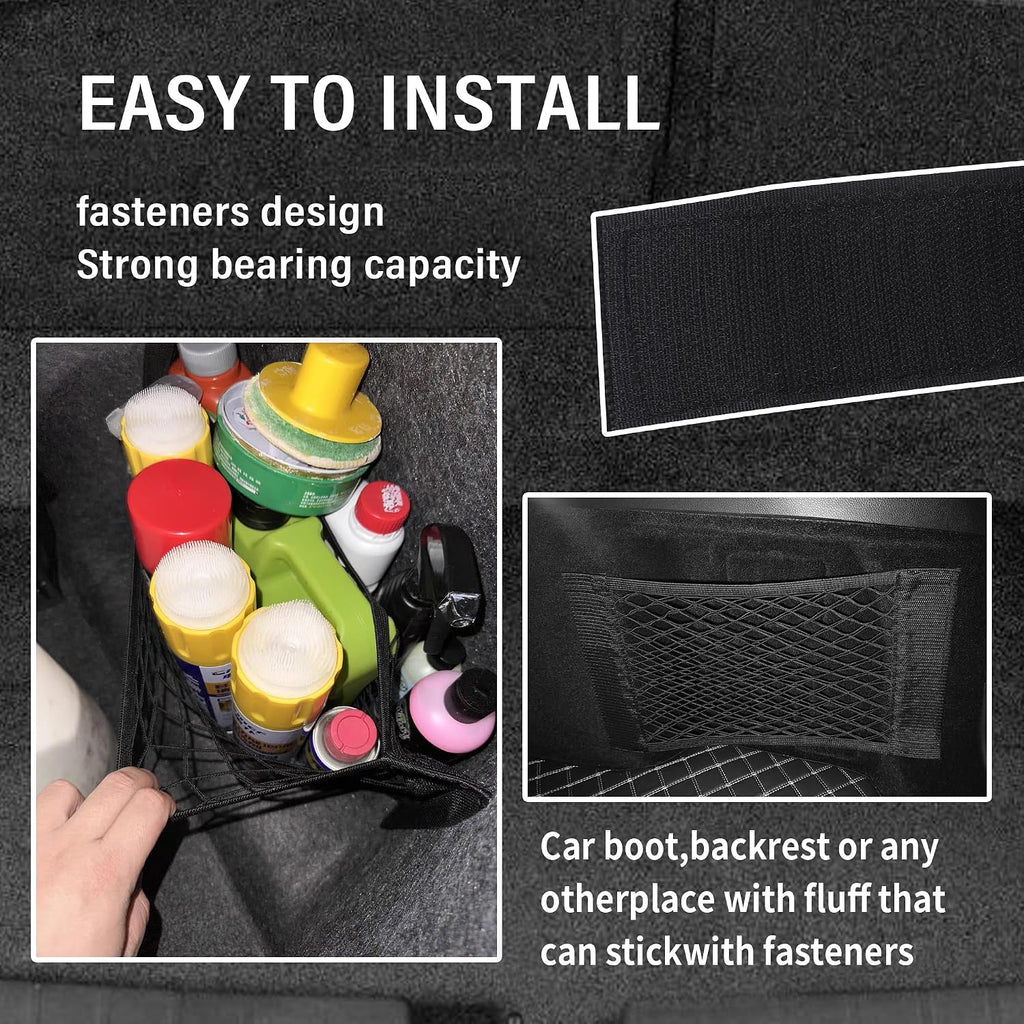 Kofferraum Organizer 4er Set - dehnbar mit Klettverschluss fuer Auto SUV Van Lkw
