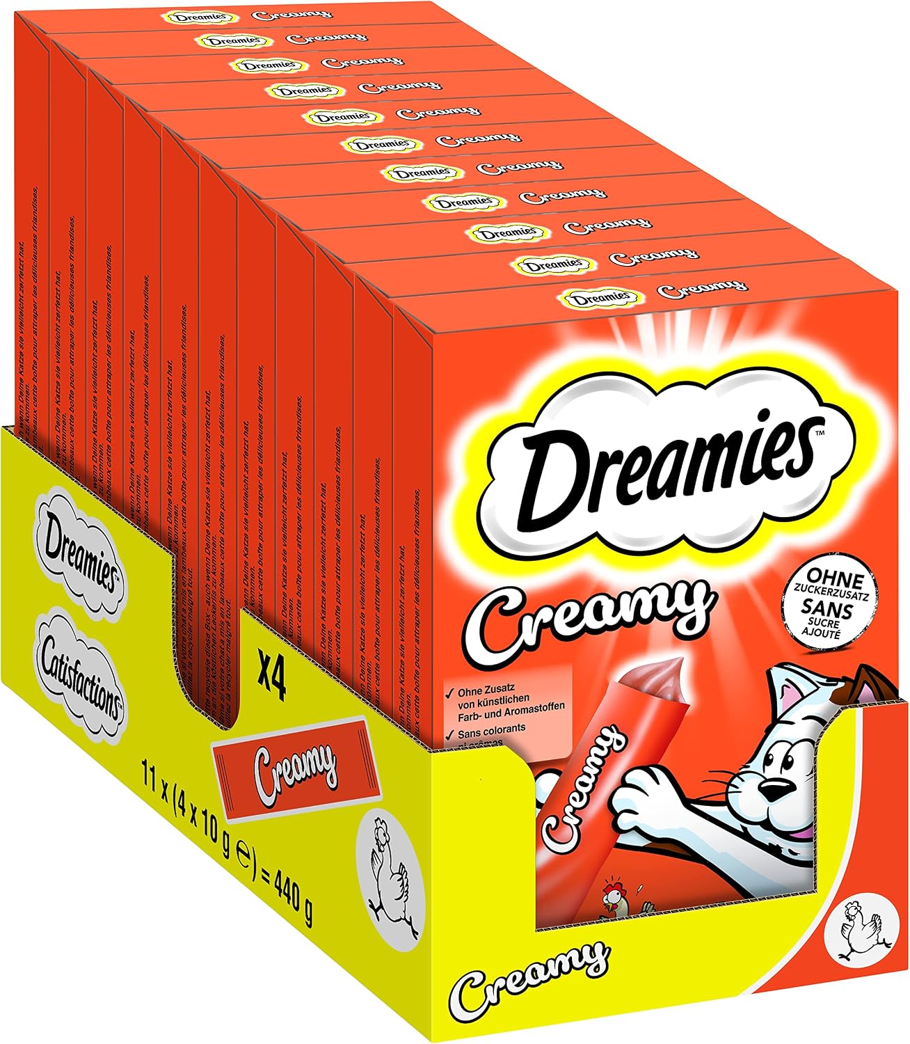 Dreamies Creamy Katzenleckerlis mit Katzenminze und Kaese - verschiedene