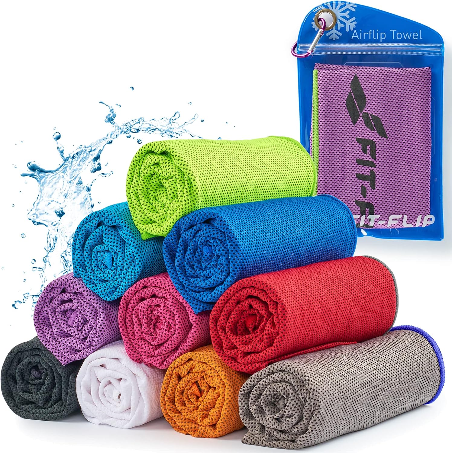 Fit-Flip Airflip Kuehltuch Mikrofaser 100x30 cm blau 100cm-120cm