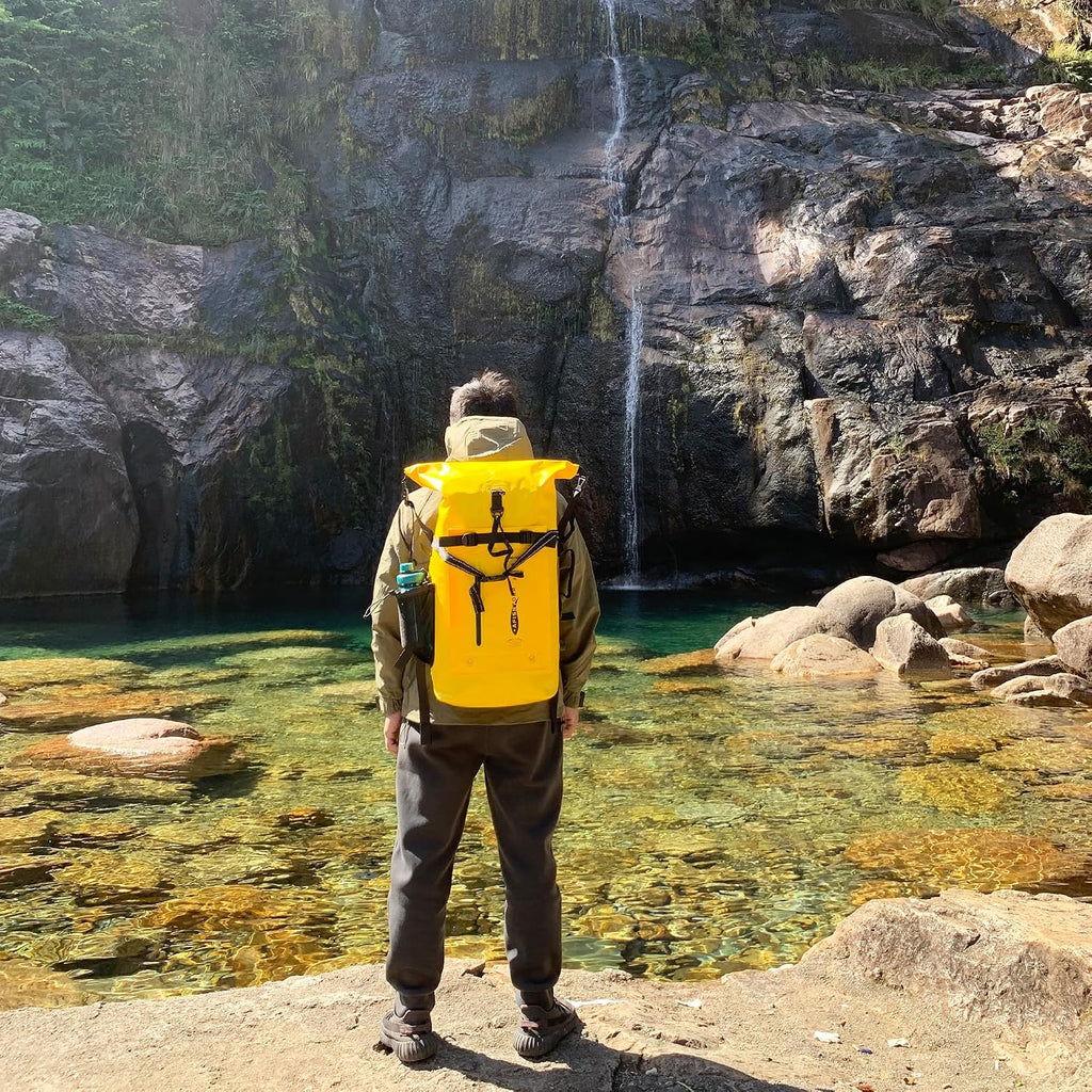 wasserdichter Drybag Rucksack mit Rollverschluss Unisex Gelb