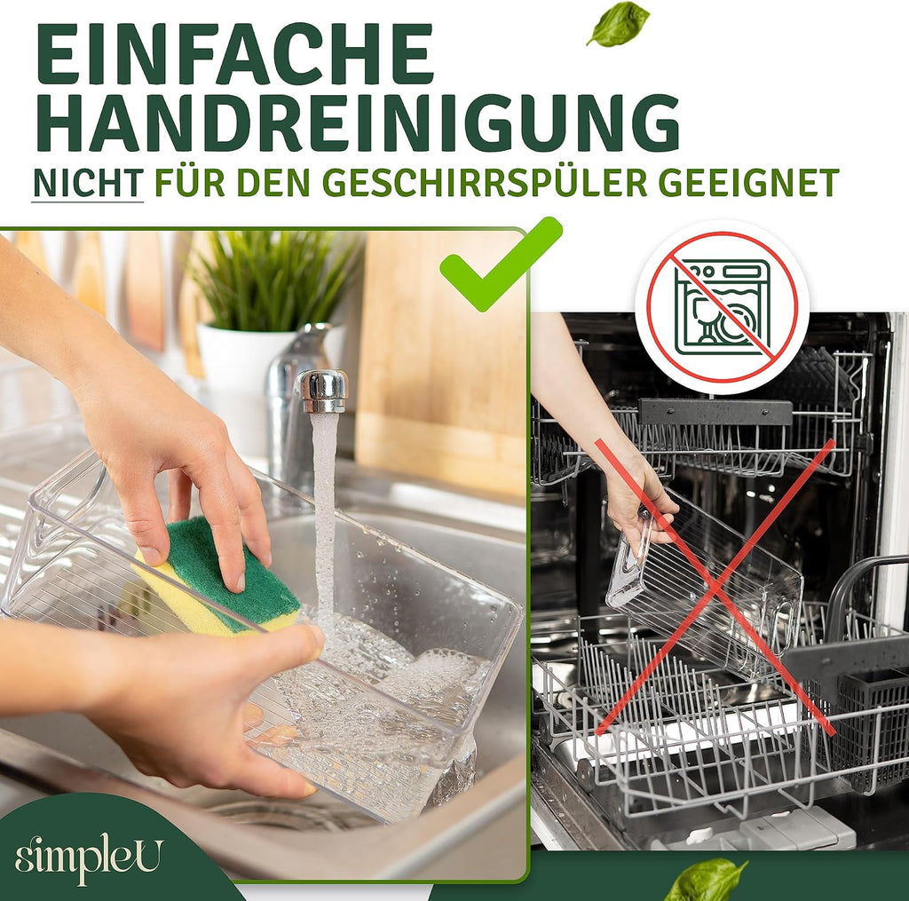 Kuehlschrank Organizer Set 6 Stueck Aufbewahrungsbox BPAfrei Kunststoff