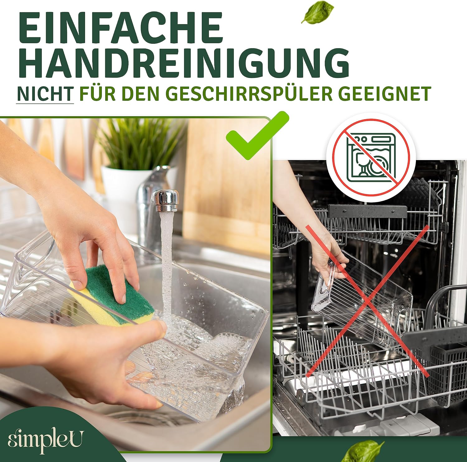 Kuehlschrank Organizer Set 6 Stueck Aufbewahrungsbox BPAfrei Kunststoff