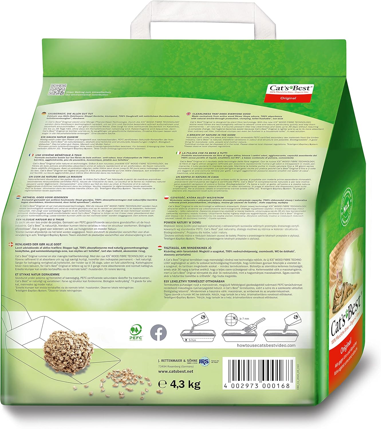 Katzenstreu Cat's Best Original 5- Klumpstreu verschiedene Sorten