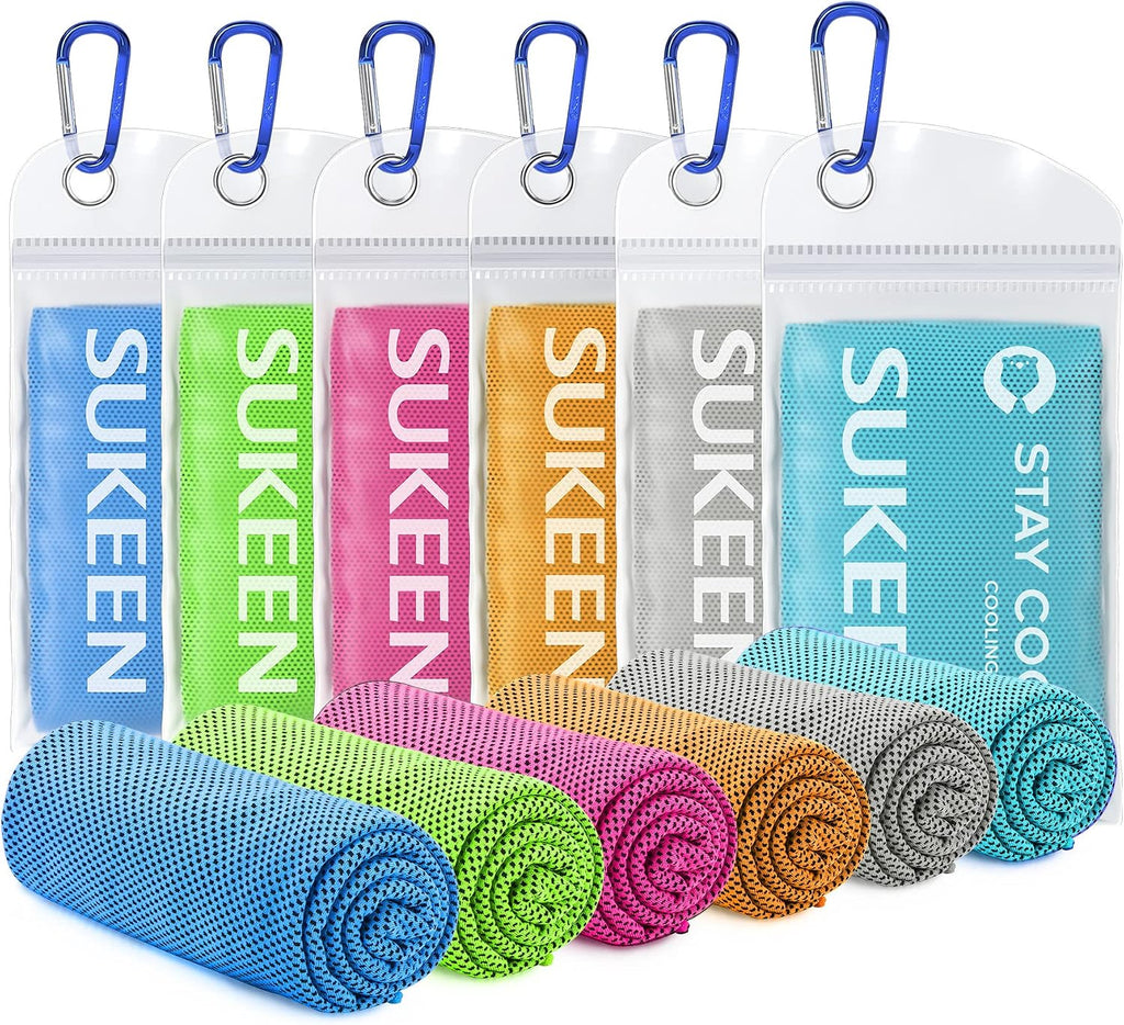 Sukeen Kuehlendes Handtuch, 2er Set Kuehlhandtuch Cool Towel, Gym Handtuch, Eishan