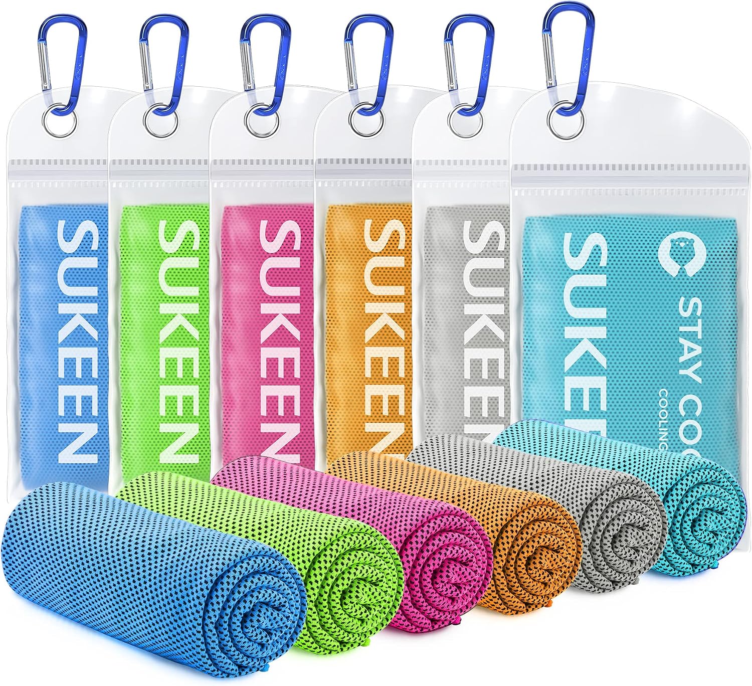 Sukeen Kuehlendes Handtuch, 2er Set Kuehlhandtuch Cool Towel, Gym Handtuch, Eishan