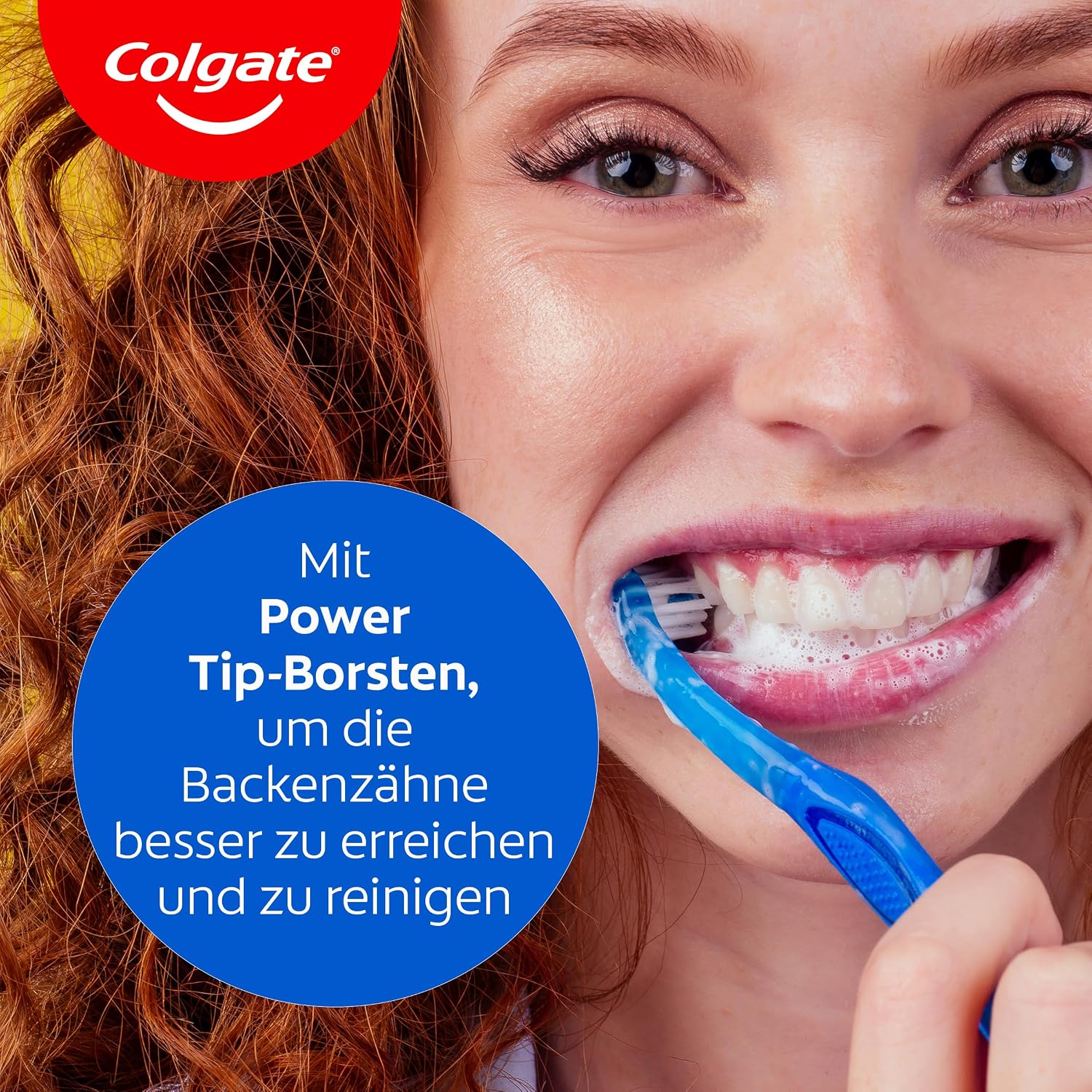 Colgate Extra Clean Zahnbuerste mittel 3er Pack mit Zungenreiniger