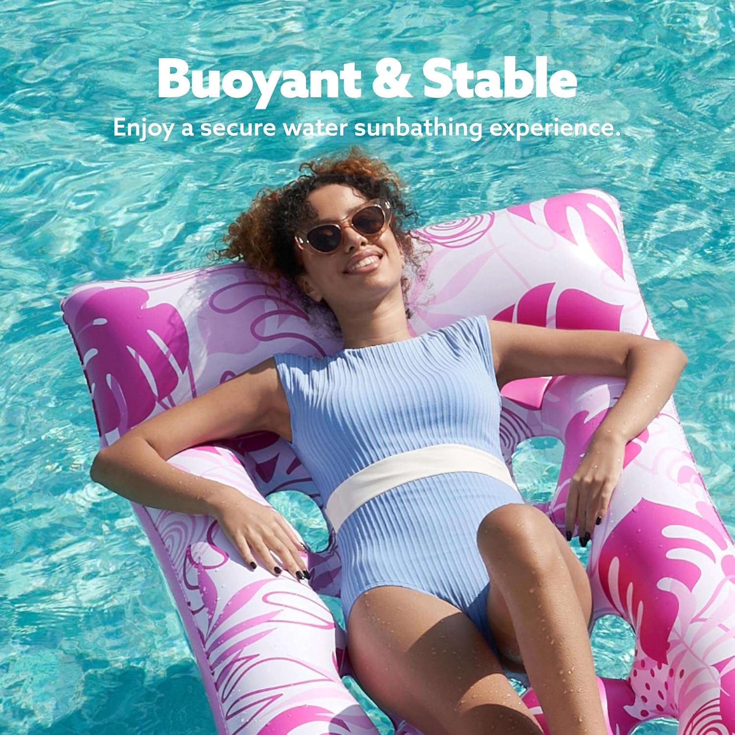 Sloosh XL aufblasbares Sonnenliegebett mit Kopfstuetze fuer Erwachsene, 2er Set