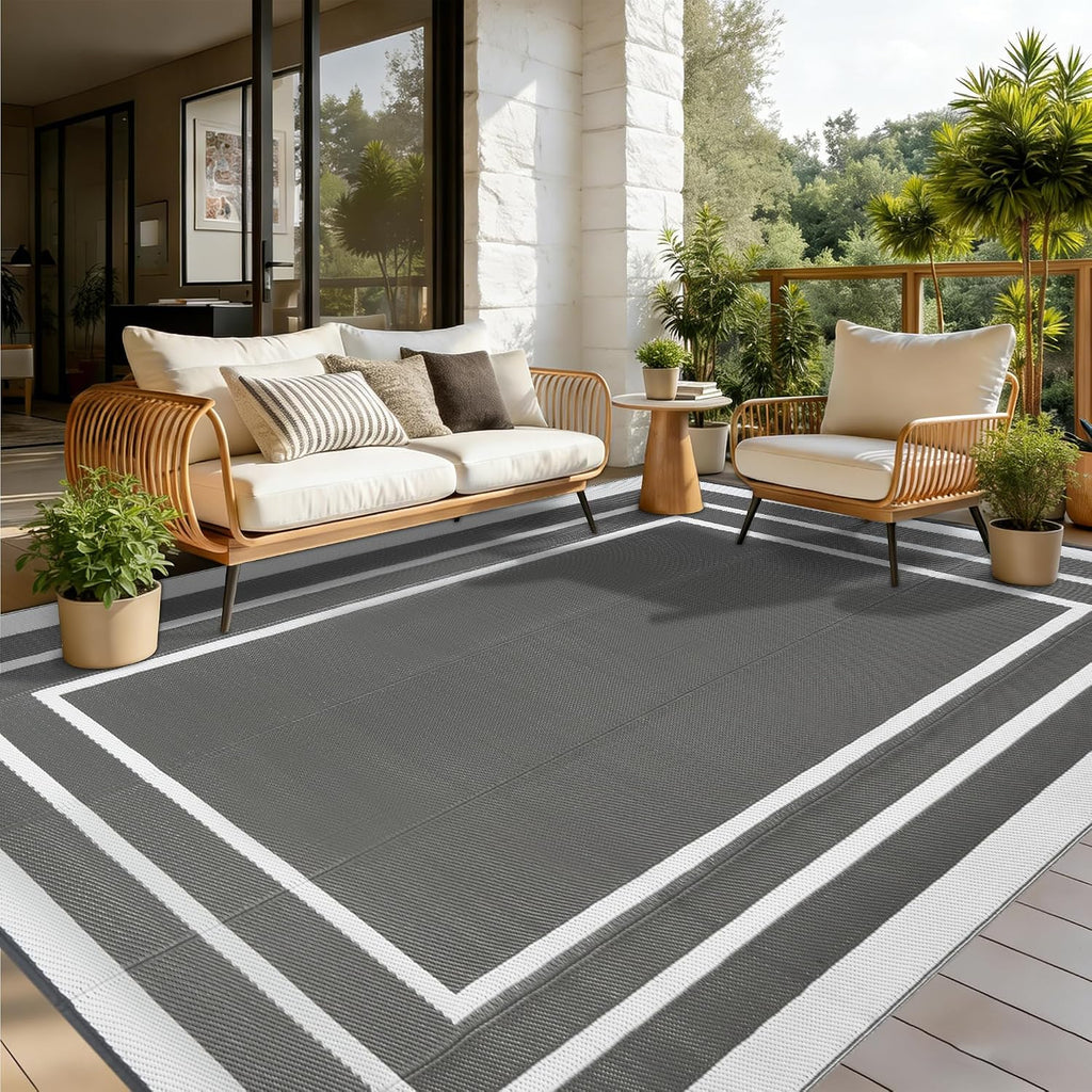 Outdoor Teppich 150x245 cm wasserfest, UV-bestaendig, leicht, reversibel fuer Balk