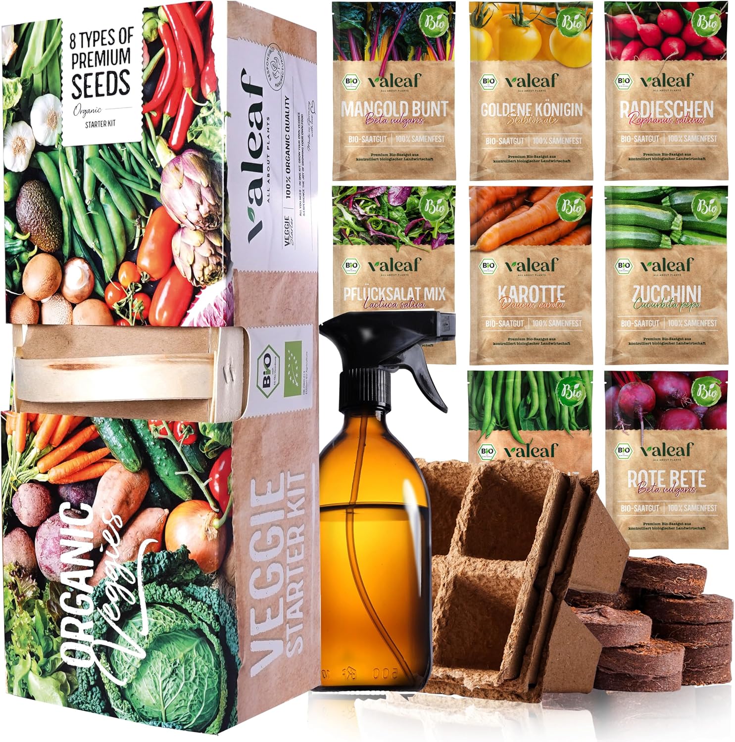 Bio Gemuese Samen Set 10 Sorten Anzuchtset Kinder Garten Pflanzset