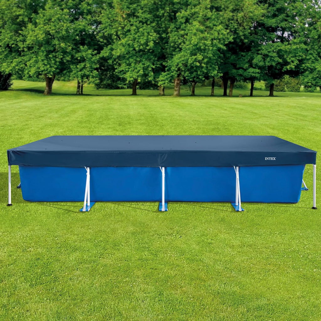 Intex Abdeckplane rechteckig 450×220 cm fuer Frame Pool Winter Sommer 28039