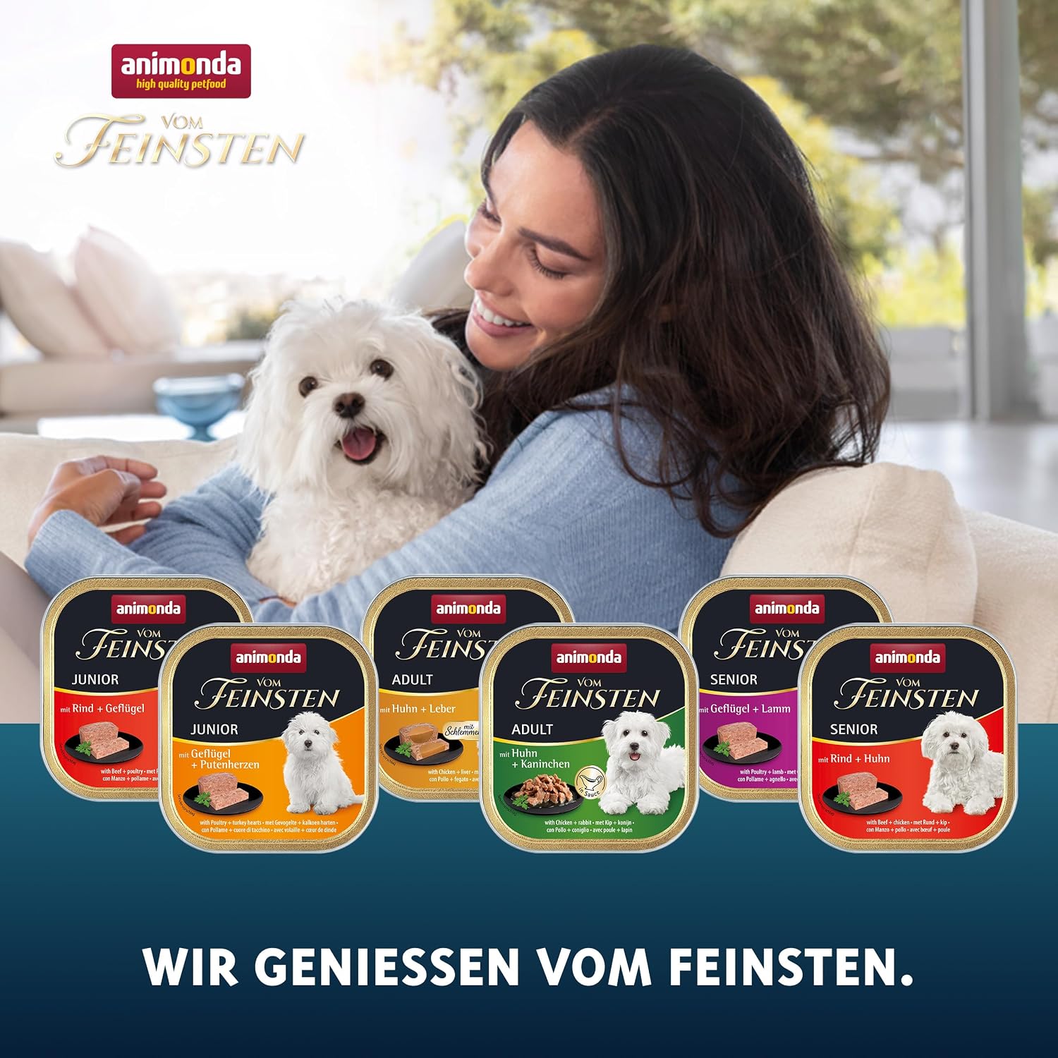 Animonda Vom Feinsten Adult Hundenassfutter 22 x verschiedene Sorten