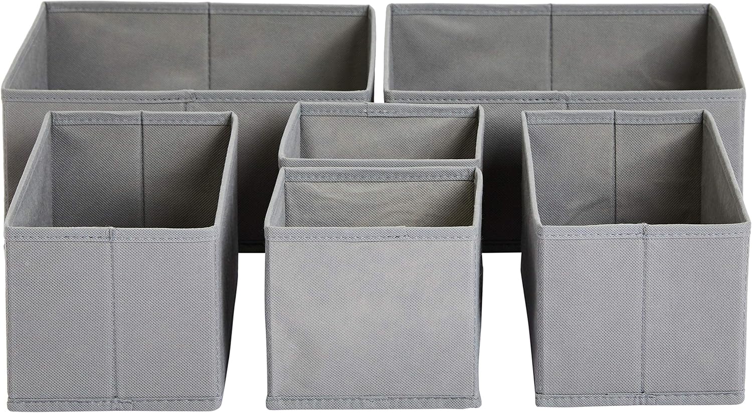 Basics Schubladen Organizer 6‑teilig faltbares Ordnungssystem fuer Kleidung