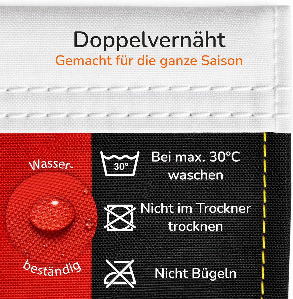 Upgrade4cars 2x Deutschland Autofahne 45x30 cm Schwarz Rot Gold Fanartikel