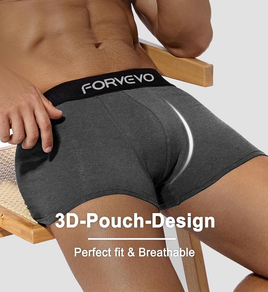 FORVEVO Boxershorts Herren 12er Pack Baumwolle atmungsaktiv S-4XL