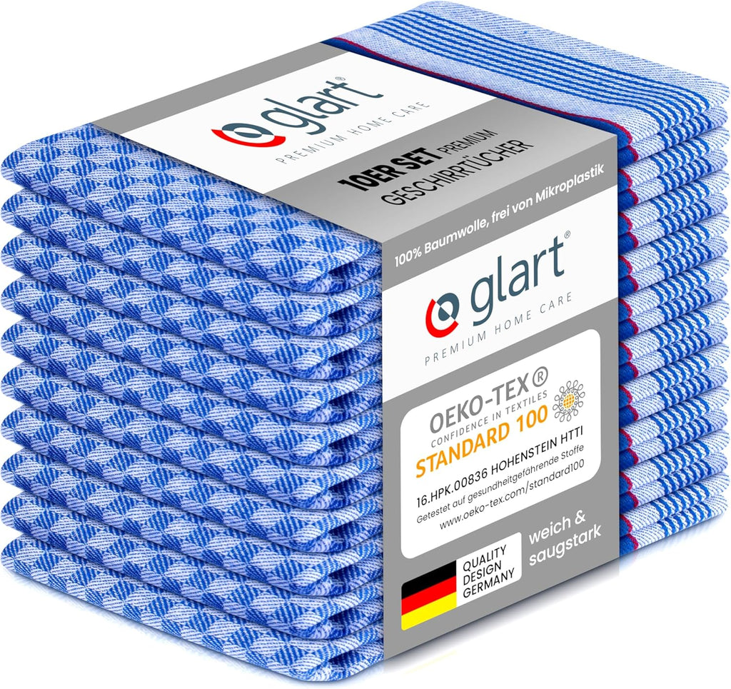 Geschirrtuecher Baumwolle 10er Set 50x70 cm kariert Kuechentuecher