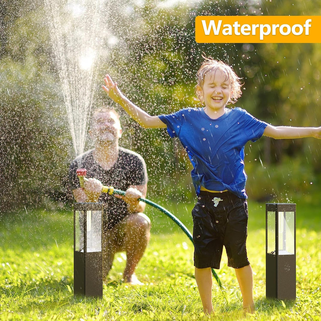 Joomer Solar-Wegeleuchten 4er Set LED warmweiss quadratisch wetterfest