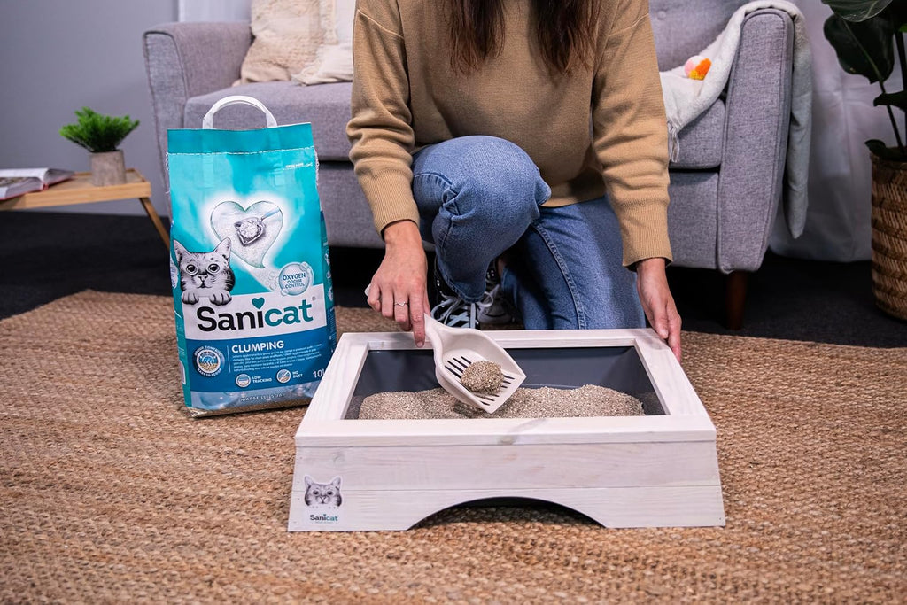 Sanicat Klumpstreu 10 L mit Marseille Duft Geruchsstop Katzenstreu