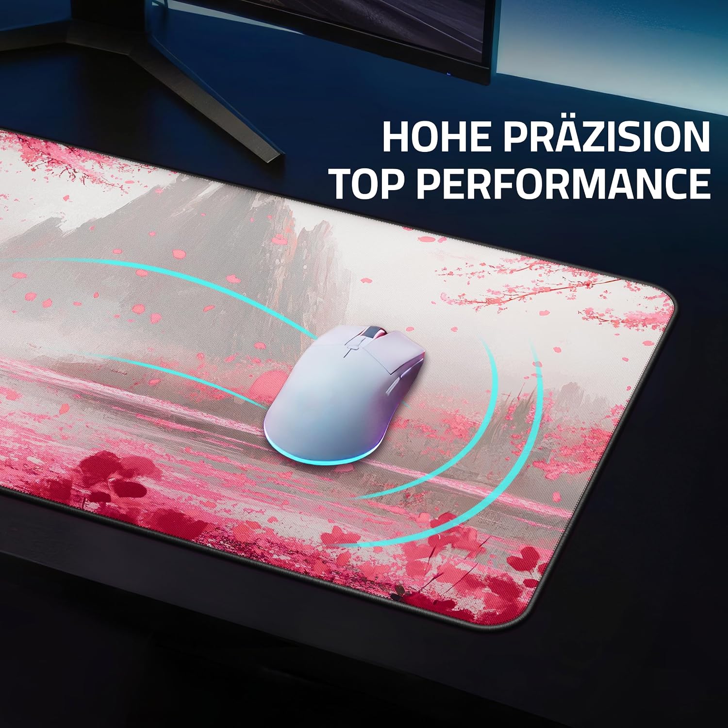 Gaming Mauspad XXL 900x400 mm Anime wasserabweisend vernaehte Kanten