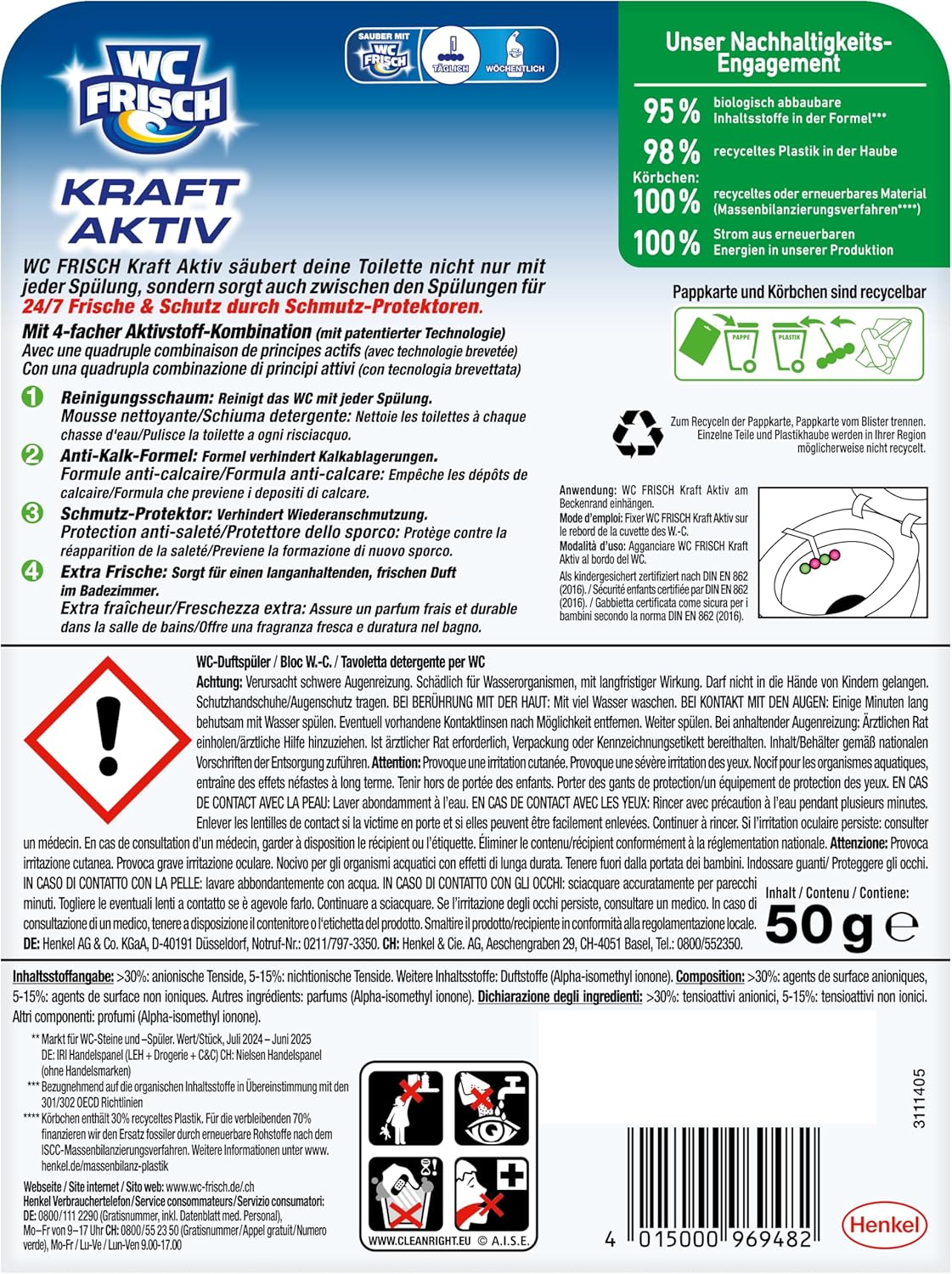 WC-Frisch Kraft Aktiv Duftspueler Urlaubstraeume Hawaii 10 Stueck