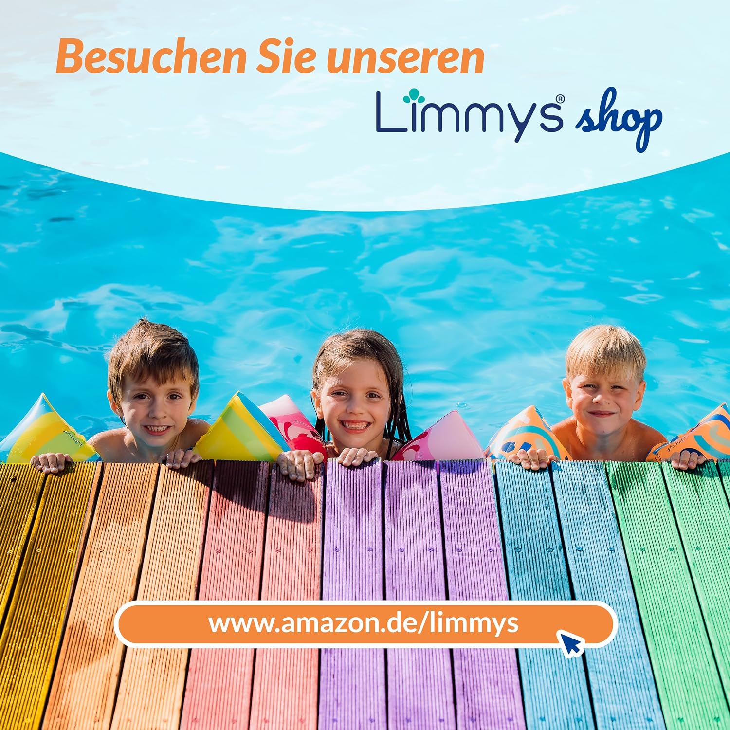 Limmys Kinder-Schwimmfluegel 1-6 Jahre, doppelte Luftkammer, rutschfest