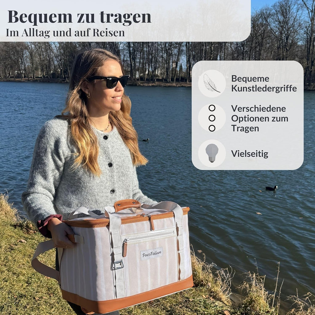 Faltbare Kuehltasche Isolierte Thermotasche Kuehlbox fuer Picknick Strand